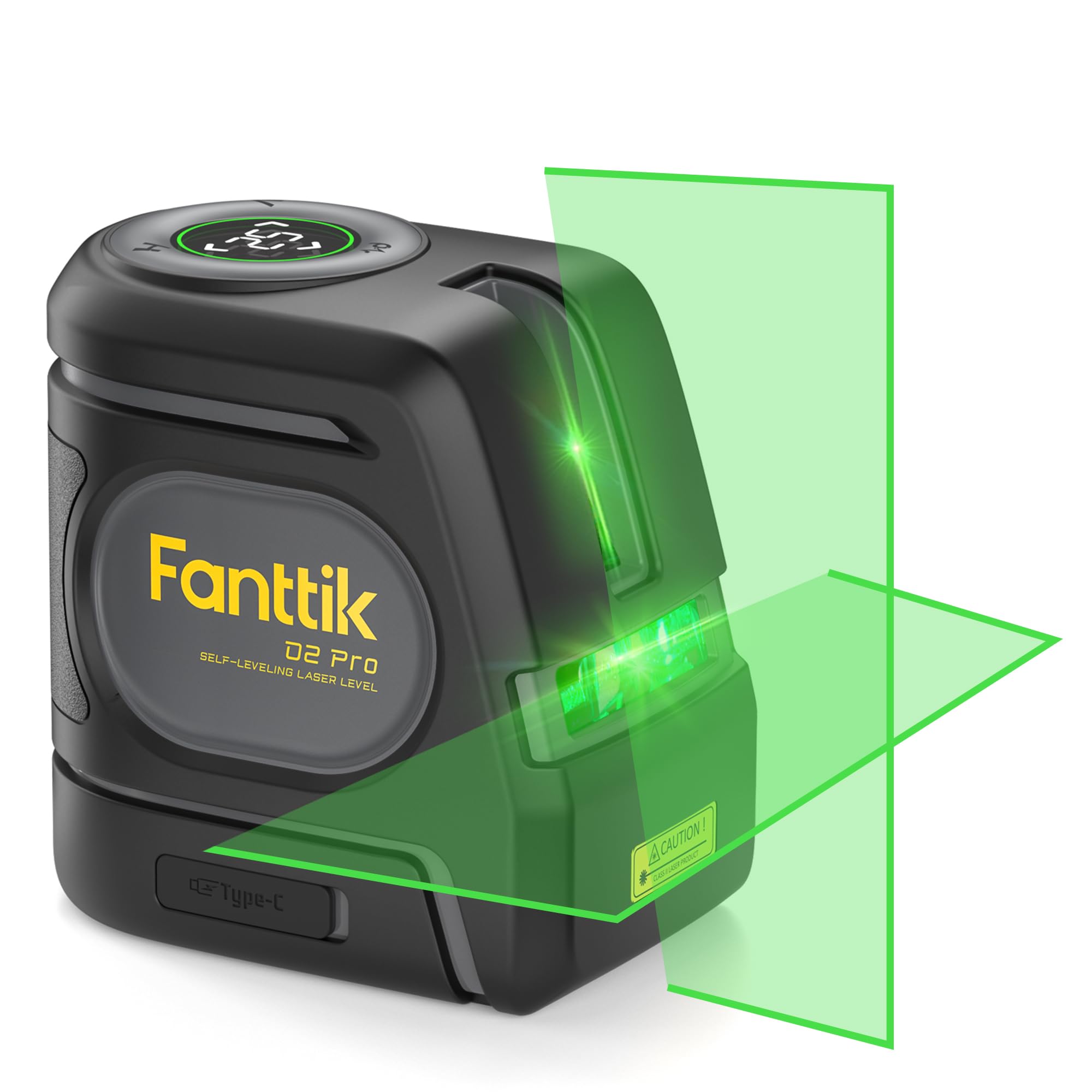 Fanttik D2 PRO レーザー墨出し器 自動水平補正 LEDディスプレイ レーザーレベル 屋外60m作業範囲 グリーン クロスライン 2600mAh 充電式 360°回転マグネットスタンド付 室内飾り インテリア 建築測量 12,583円