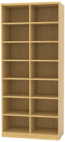 白井産業 木製 本 棚 ラック 高さ198 幅88 奥行44cm タナリオ オーダー メイド ナチュラル オーク1 棚板12枚(TNL-EM19888FTF2NA)