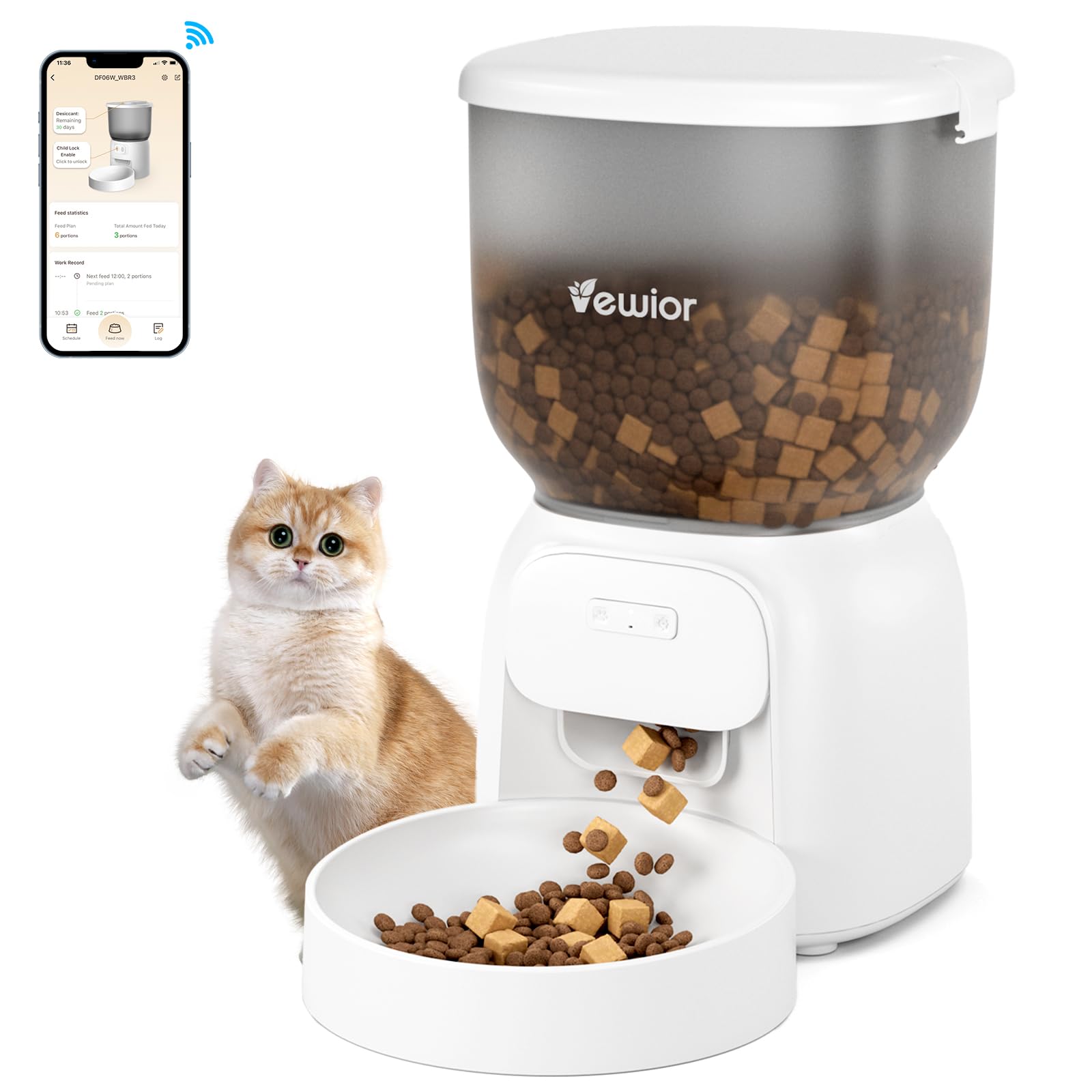 楽天市場】自動給餌器 wifi 10秒録音 1日20食 スマホ連携 4L 大容量