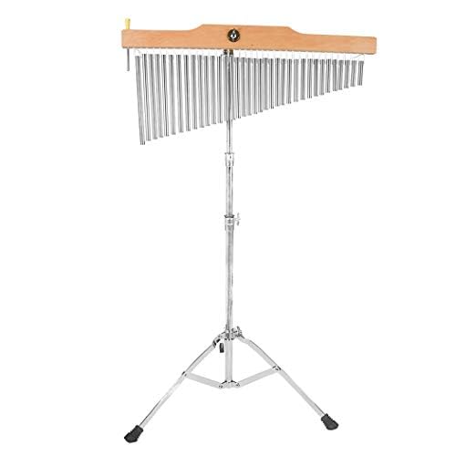 ENNBOM ツリーチャイム 25音 36音 ウィンドチャイム バーチャイム メッキ加工スタンド付き スティック付き (36音, シルバー)