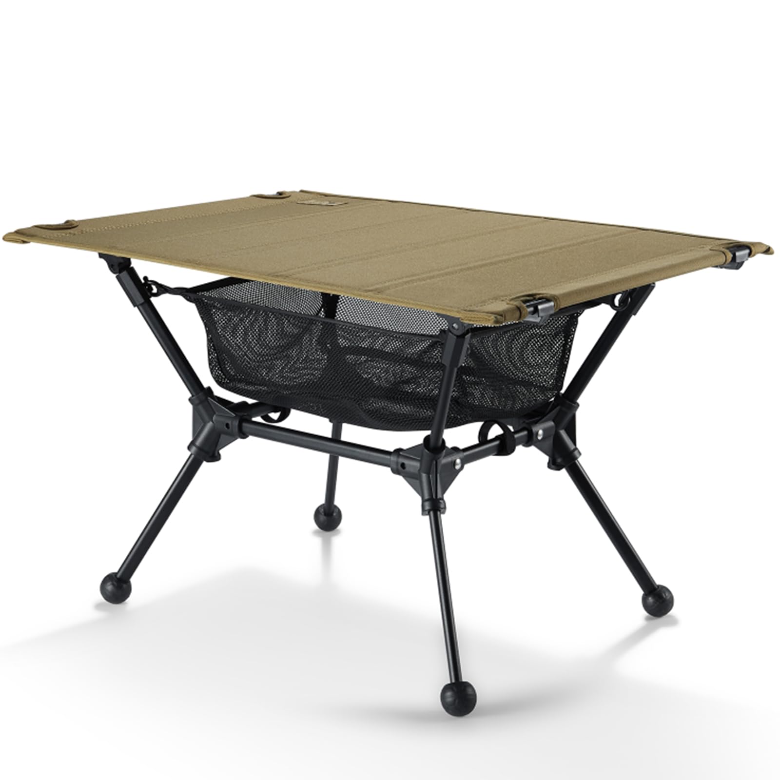 OneTigris DIPPER 折りたたみテーブル アウトドアテーブル 2WAY調整可能 耐荷重30kg 収納メッシュ付き 収納袋付き コンパクト 安定 滑り止め キャンプ/お釣り/部屋用