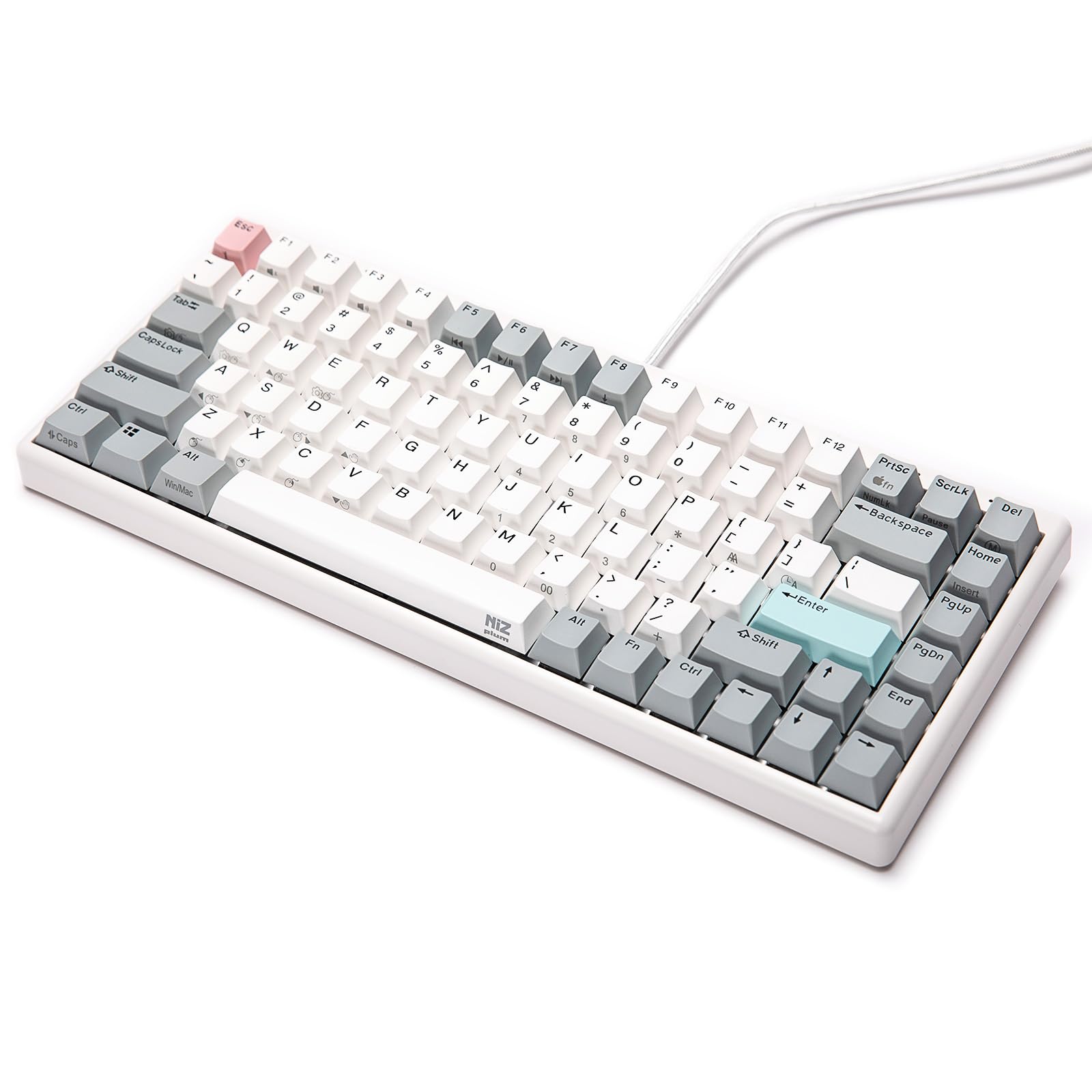 NiZキーボードMini84-1m USB Type-C有線接続(着脱式) WindowsとMac対応 Cherry MX軸 専用ソフトウェア付き キーボードカスタマイズ可能 プログラム1/2/3 静電容量無接点方式 静音 キー荷重35g 英語配列 FN組 23,464円