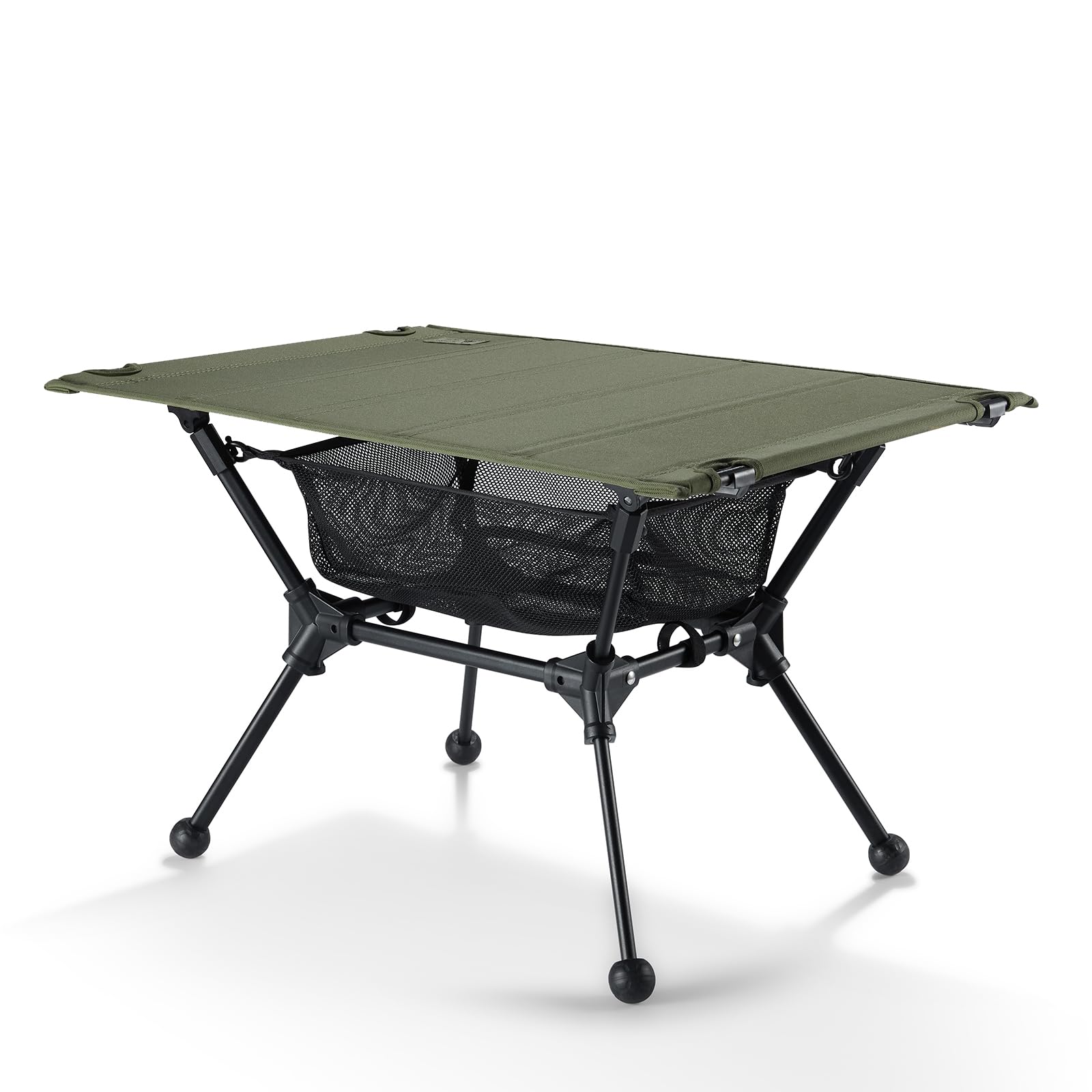 OneTigris DIPPER 折りたたみテーブル アウトドアテーブル 2WAY調整可能 耐荷重30kg 収納メッシュ付き 収納袋付き コンパクト 安定 滑り止め キャンプ/お釣り/部屋用