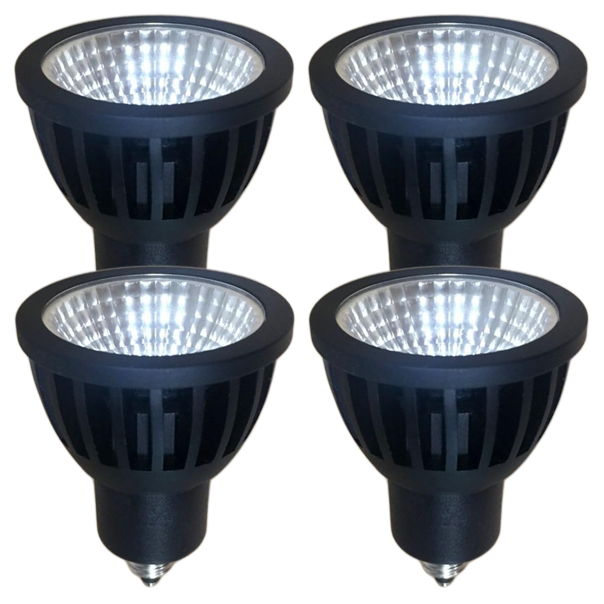 VIMLITE LEDハロゲン電球 e11 ブラック 調光器対応 COB7W 60W・75W相当 60度 ダクトレール用LEDスポットライト 4個セット (電球色(2700K), 本体黒 E11(広角60度))