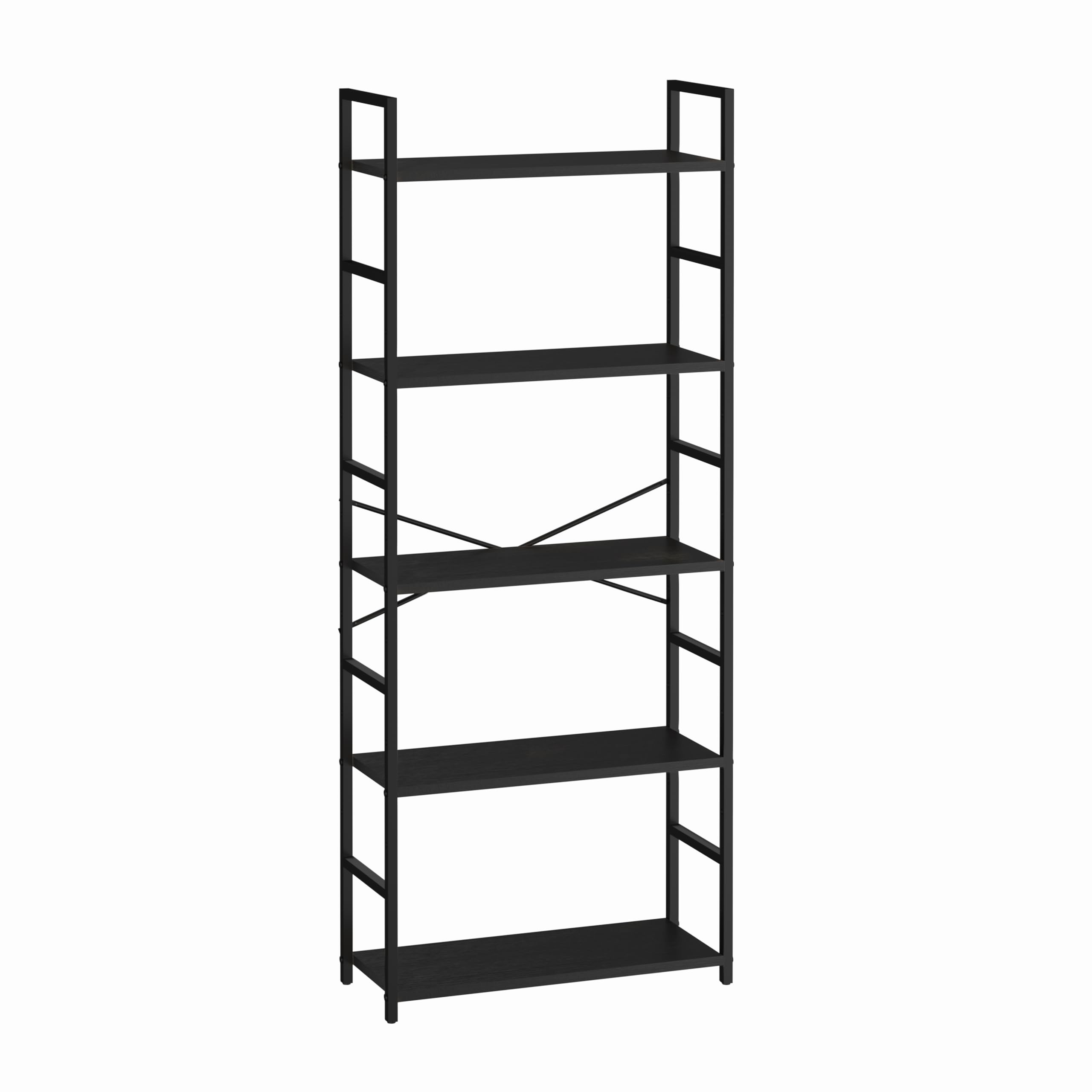 XINYF 棚 ラック おしゃれ 棚 スリム棚 ラック 棚 スリム シェルフ ラック 本棚 スリム B5-58.5-23.5-BLACK