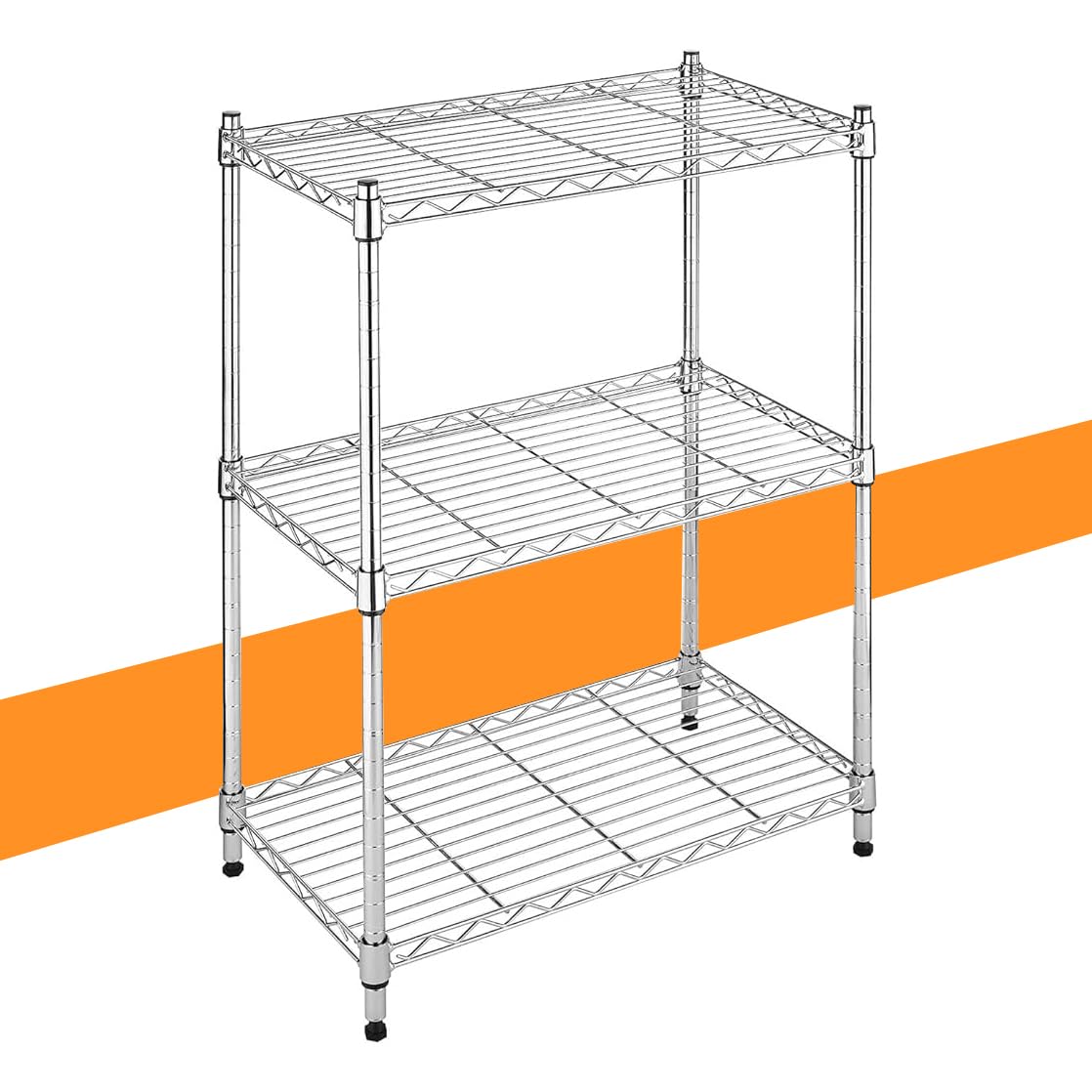 楽天市場】AEEZO3段スチールラック幅60x奥行35x高さ80cmメタル