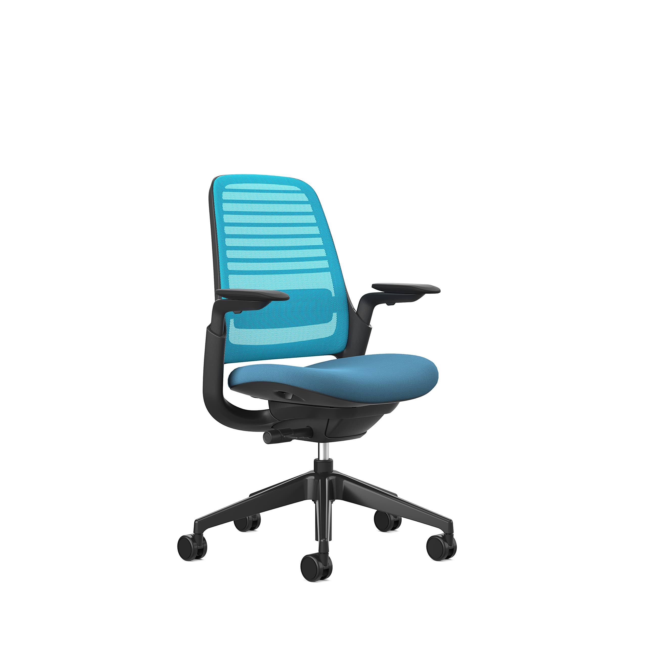 スチールケース(Steelcase) Series1 シリーズ1 オフィスチェア ゲーミングチェア 背: Blue Jay メッシュ エアポケット内蔵クッションで包まれるような座り心地 ランバーサポート メーカー組立完成品 幅60~69cm×奥行き53~6|松陰屋 店