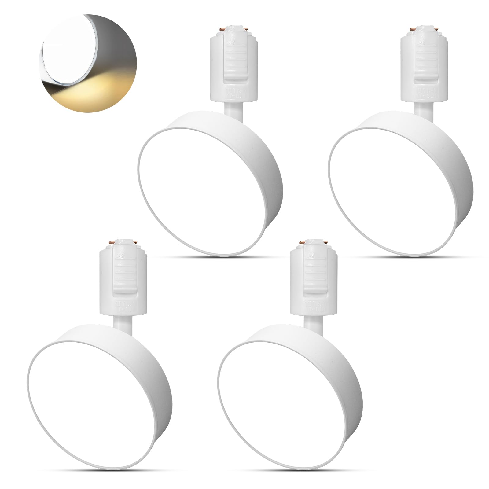 ダクトレールライト フィルライト消費電力12W LED搭載 大光量1100lm アメリカ(BridgeLux)LEDチップ 演色性Ra96.5 器具一体型 電球不要 取付簡単(白い+電球色+4個入り)｜松陰屋 店