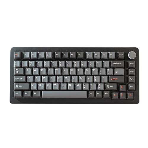 DrunkDeer A75 Pro 磁気スイッチキーボード ラピッドトリガー メカニカルゲーミングキーボード 調節可能なアクチュエーションホールスイッチ RGB PBT キーキャップ コンパクト TKL 82キー 有線USB ノブ付き