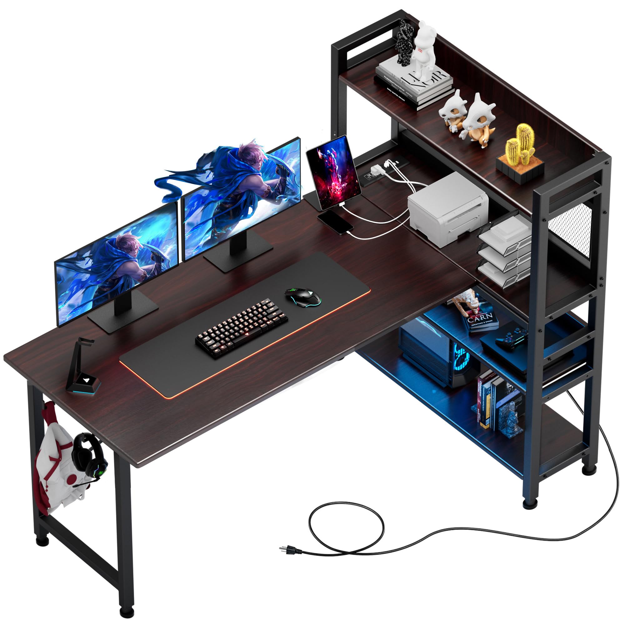 パソコン＆ゲーミングデスク モニター台付き Amazon | ODK パソコンデスク キーボードスライダー付き 幅120cm