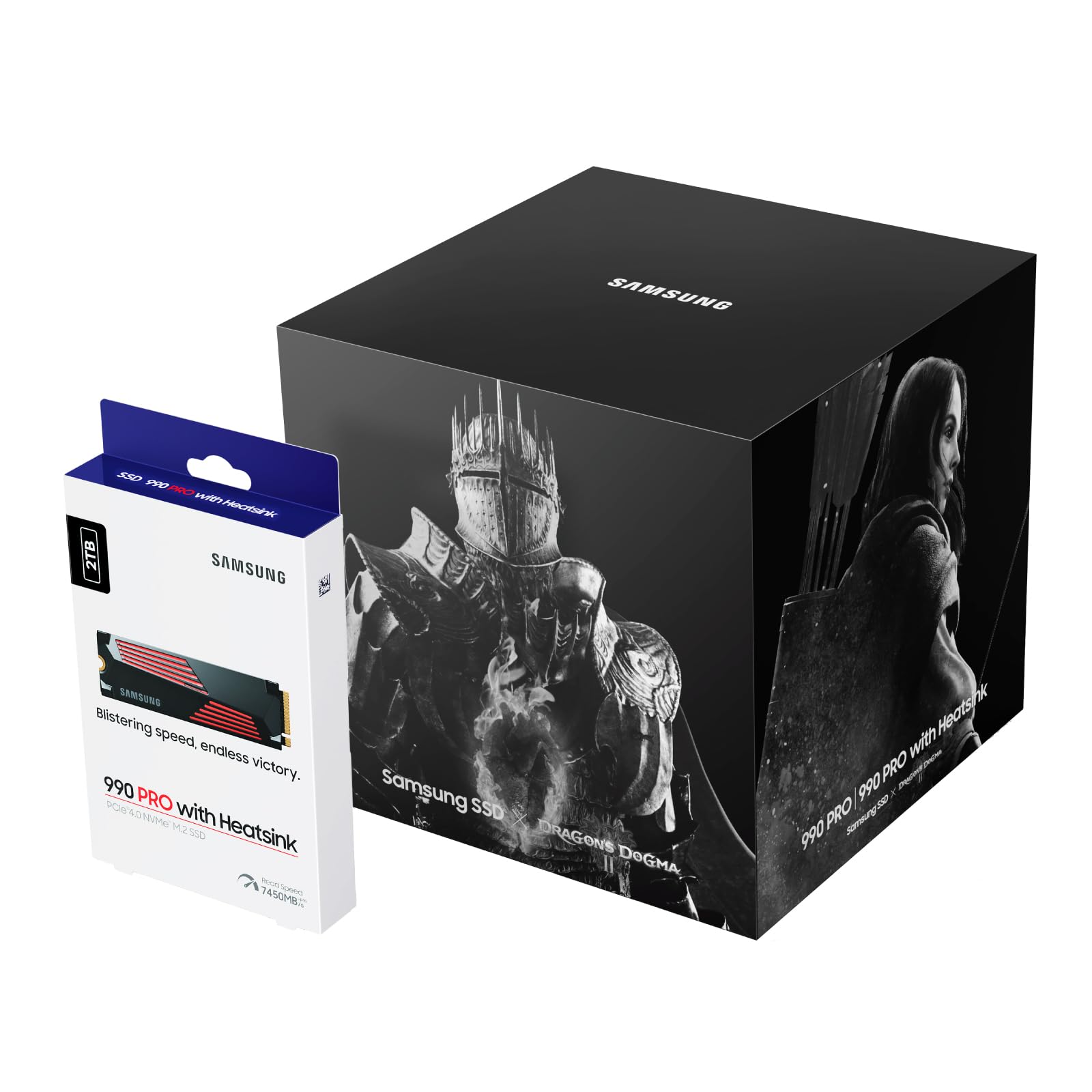 Samsung 990 PRO ヒートシンクモデル 2TB ドラゴンズドグマ2 コラボ記念 収納BOX付 PS5動作確認済み PCIe 4.0(最大転送速度 7,450MB/秒) NVMe M.2 MZ-V9P2T0G-DD2BOX-IT/EC 国内正規保画像