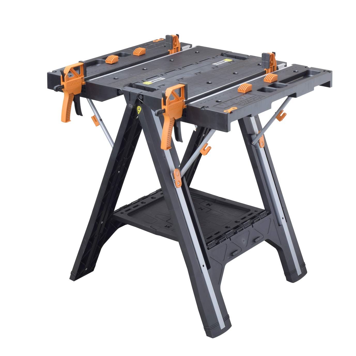 WORX ワークス 折りたたみ 作業台 ワークテーブル Pegasus ペガサス WX051 クランプドッグ4個 クイッククランプ2個付き グレー 木材|松陰屋 店