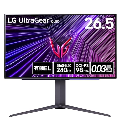 【VGP2024 Summer ゲーミング大賞/金賞】LG ゲーミング モニター UltraGear OLED 27GS95QE-B 26.5インチ/WQHD(2560&times;1440)@240Hz/有機EL/0.03ms(GTG)/DisplayHDR Tru｜松陰屋 店