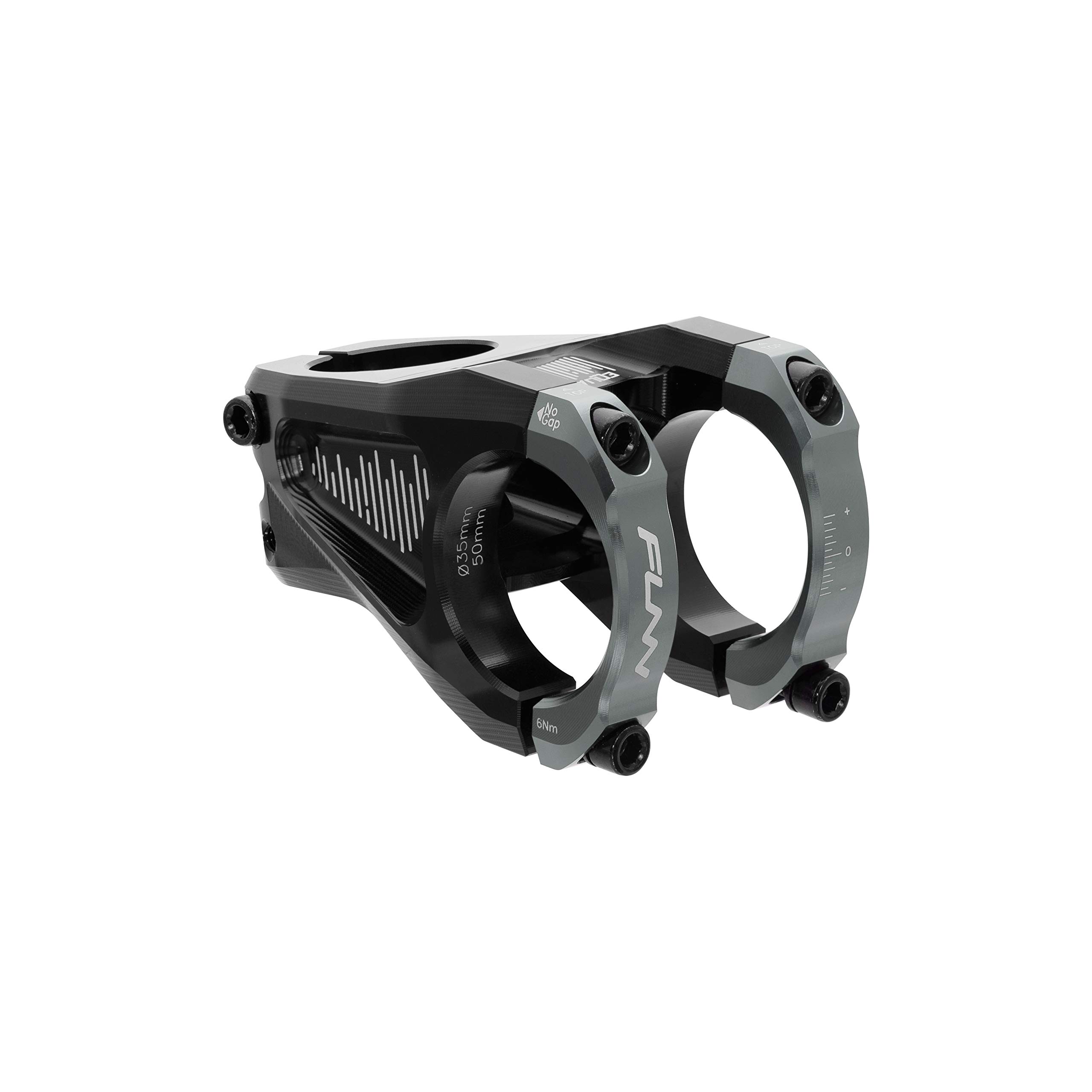 Funn イコライザー 自転車ステム 10mmドロップまたはライズ 35mmバークランプ (長さ50mm、グレー)
