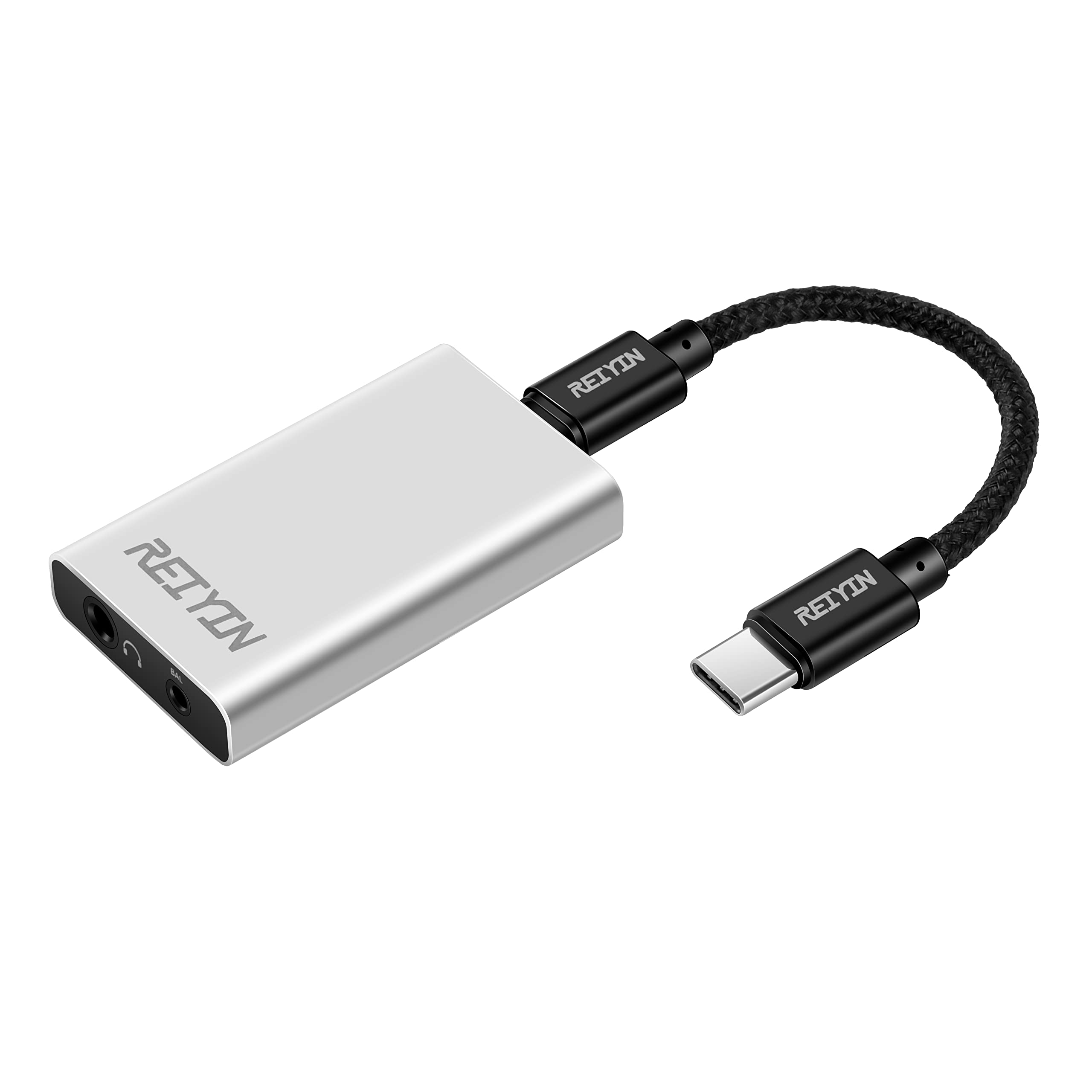 REIYIN DA-Plus HiFi オーディオ USB DAC DAコンバーター DDC ES9038Q2M DSD512 PCM 32Bit/768KHz Type-C入力 3.5mmアナログステレオ出力 光デジタル出力 2.5mmバランス出力 ヘッ