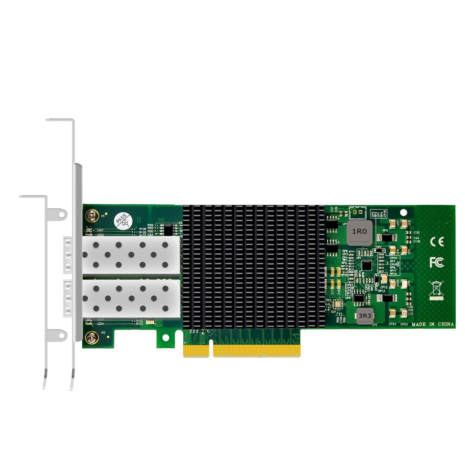 GLOTRENDS ST7268 2ポート 10Gb SFP+ LAN カード、Intel 82599ES コントローラ、PCIE 2.0 X8 インターフェース、Mac OS非対応