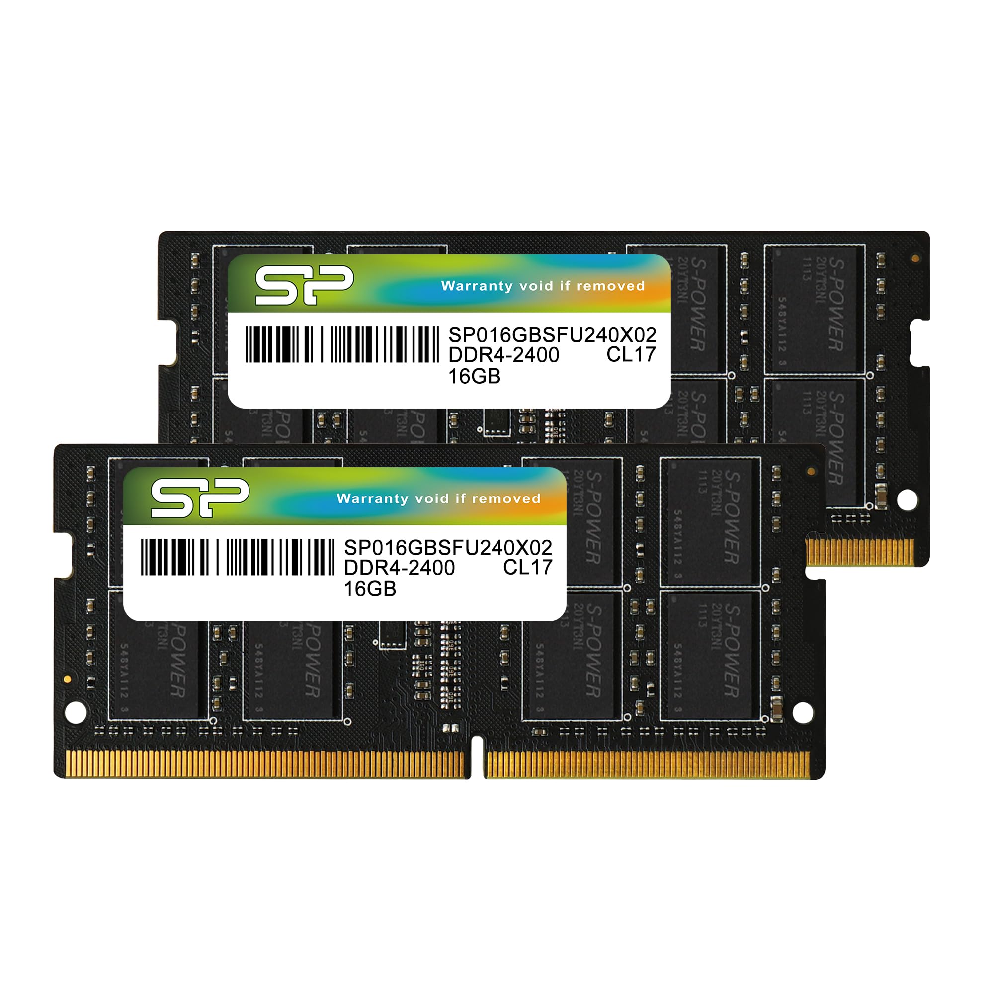 シリコンパワー ノートPC用メモリDDR4-2400(PC4-19200) 16GB&times;2枚 260Pin 1.2V CL17 SP032GBSFU240X22｜松陰屋 店