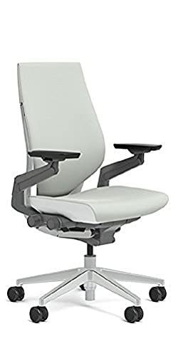 スチールケース(Steelcase) Gesture ジェスチャー オフィス/ゲーミングチェア Nickel 5S24 姿勢をサポートし疲れにくい アームの自由度が高い 作業効率アップ 360°アーム メーカー組立完成品 88D×88W×112Hcm 【日