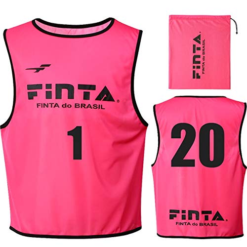 [フィンタ] FINTA サッカー フットサル ジュニア・子供用 ビブス ゲームベスト 20枚セット FT6557 (7200) ピンク｜松陰屋 店