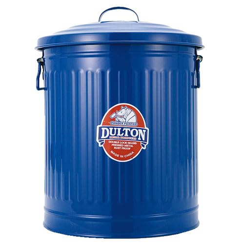ダルトン(Dulton) ガベージカンL大きさ 24L 青色 ゴミを入れる物こそ好いたらしいだと思う物を使いたい 上部付き添い人紙くずかご ブリキ缶 高さ440粍 差しわたし330粍 100-106-BLL