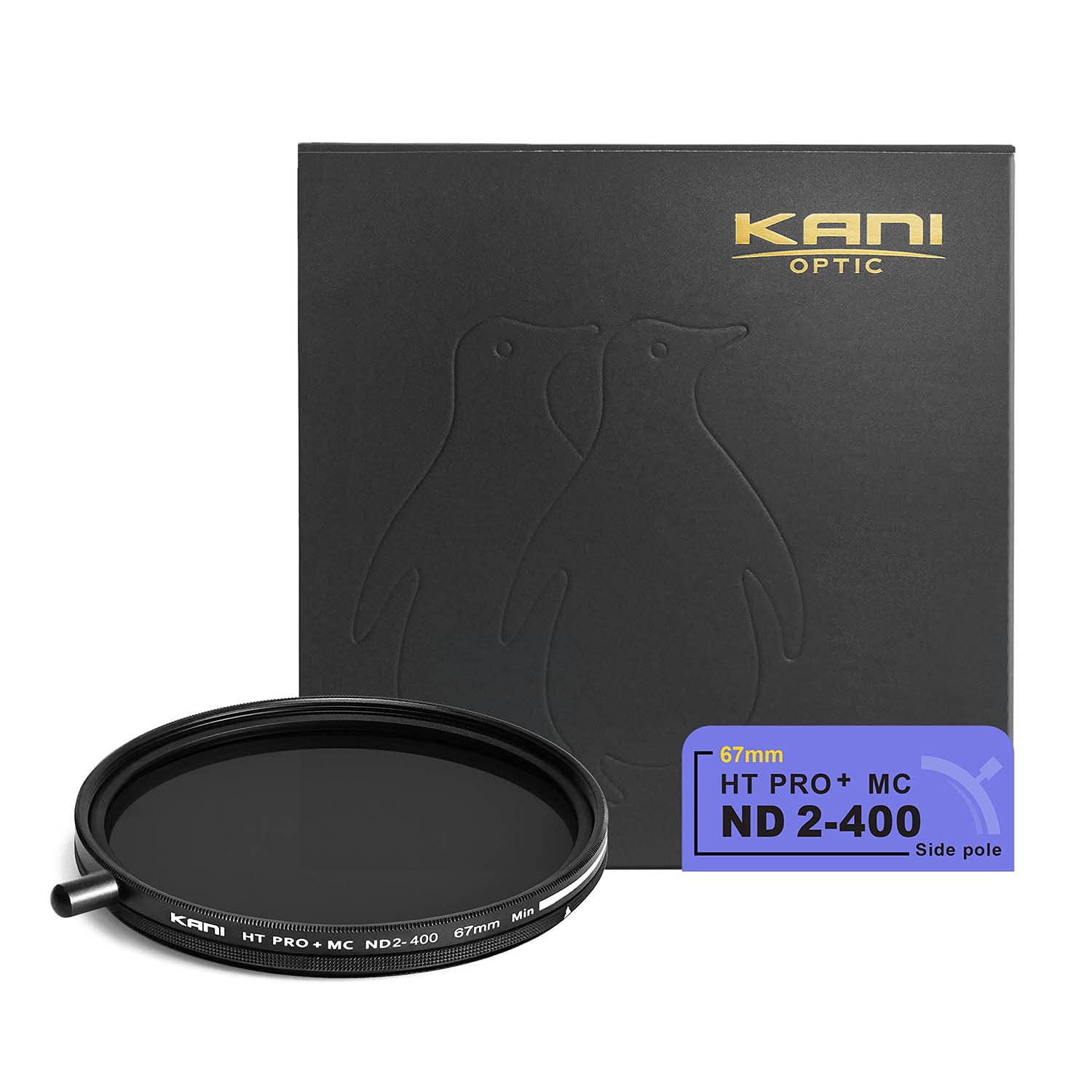KANI 67mm 可変NDフィルター HT PRO+ MC ND2-400 減光効果最大8 2/3絞り分 着脱式調整用ノブ付 高濃度時X状ムラ抑制 低反射 撥水 撥油 防汚 ナノコーティング 809339|松陰屋 店