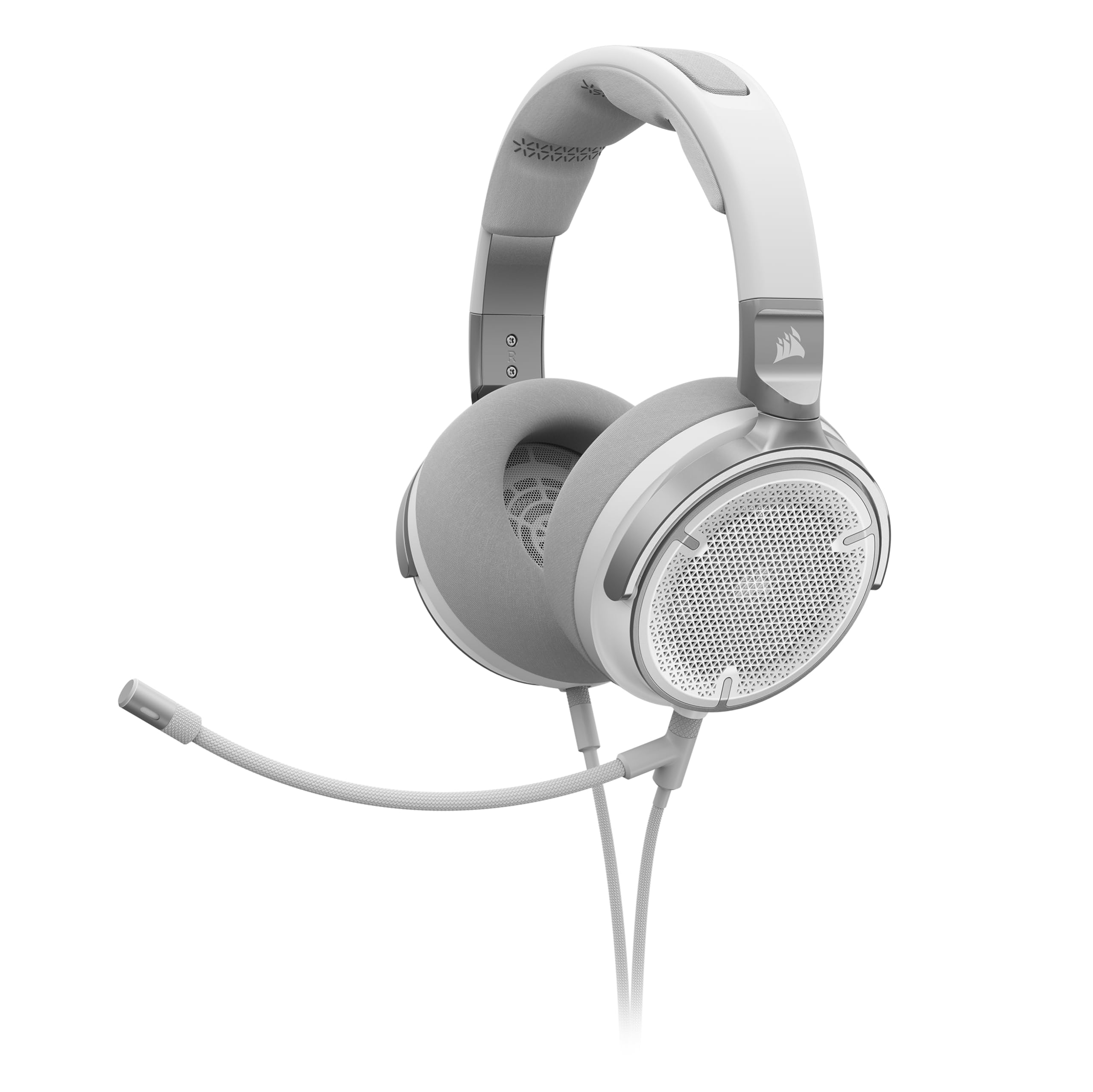 CORSAIR VIRTUOSO PRO ゲーミングヘッドセット マイク付き イヤーパッド交換可能 3.5mm接続 単一指向性マイク付き ホワイト CA-9011371-AP