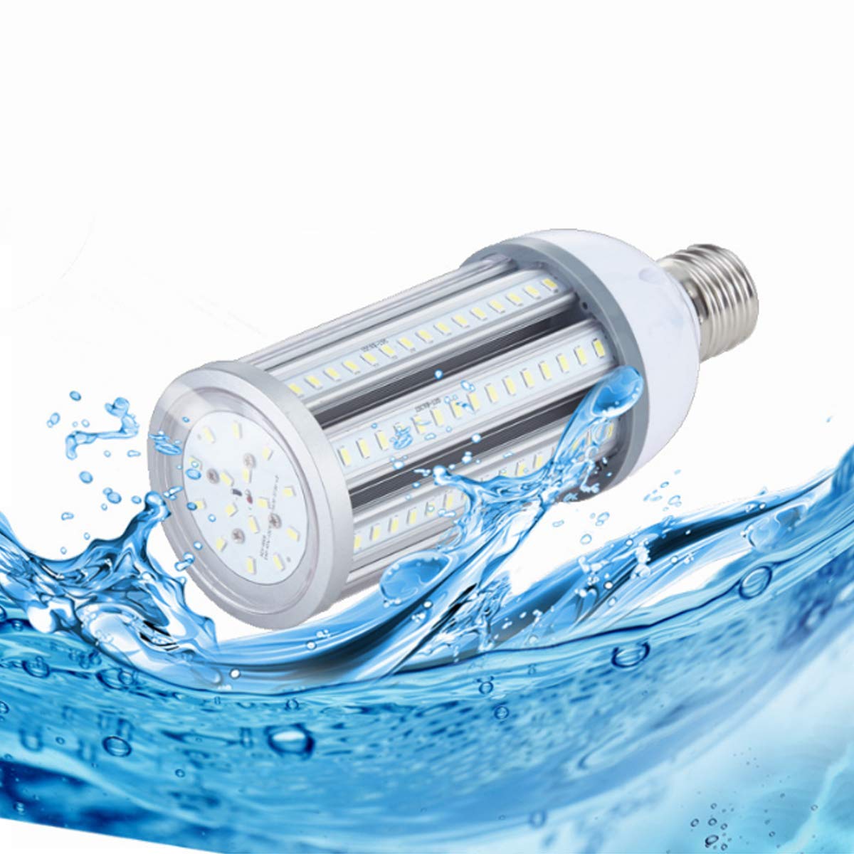 FWAYTECH コーンライト LED 45W IP65防水 E39口金 高輝度5700lm 昼光色相当6000K LED街灯 LED電球 300W-350W水銀灯/水銀ランプ相当 密閉器具対応 1個セット (昼光色相当, 45W E39口金)