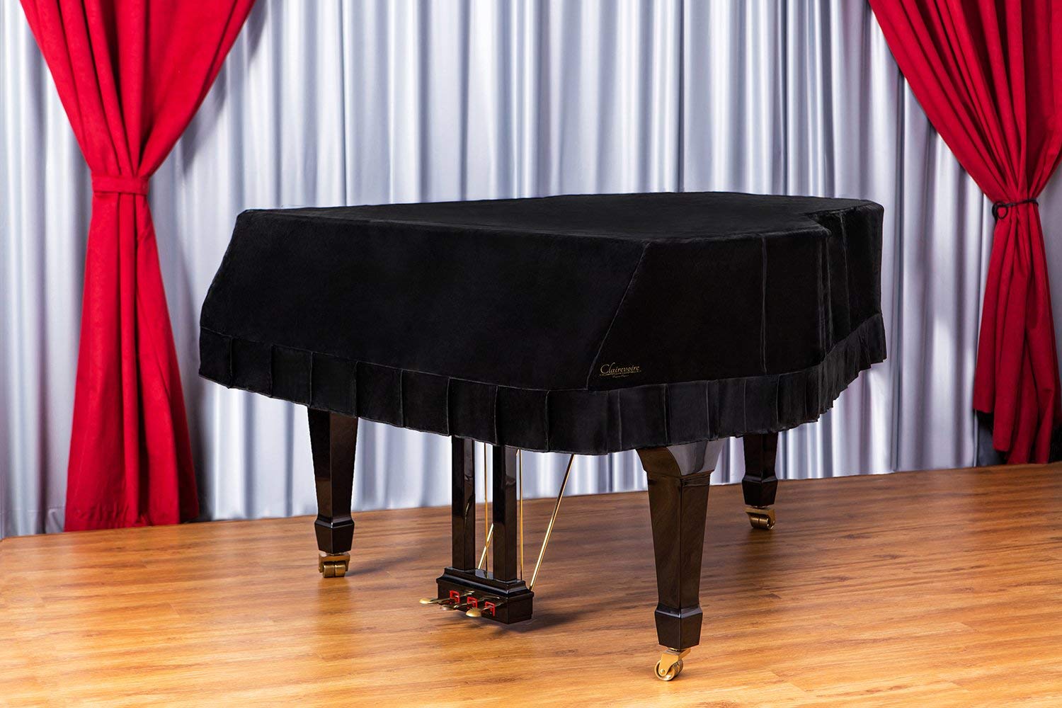Clairevoire Grandeur: グランドピアノカバー|プレミアムベルベット (GB1 | 152 cm, Midnight Black)|松陰屋 店