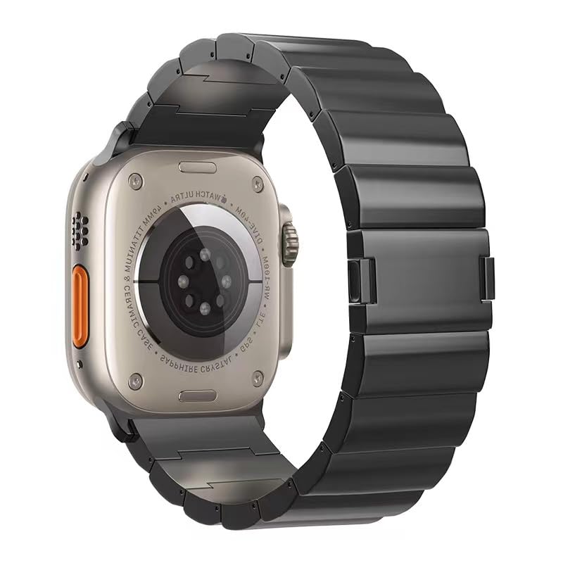 コンパチブル for apple watch バンド チタン製 マグネット式クラスプ 取り外しボタン 調整工具不要 軽量 丈夫 iWatch SE/Series Ultra3/Ultra2 Ultra 10 9 8 7 6 5 4 3 2 1対応 38mm｜松陰屋 店