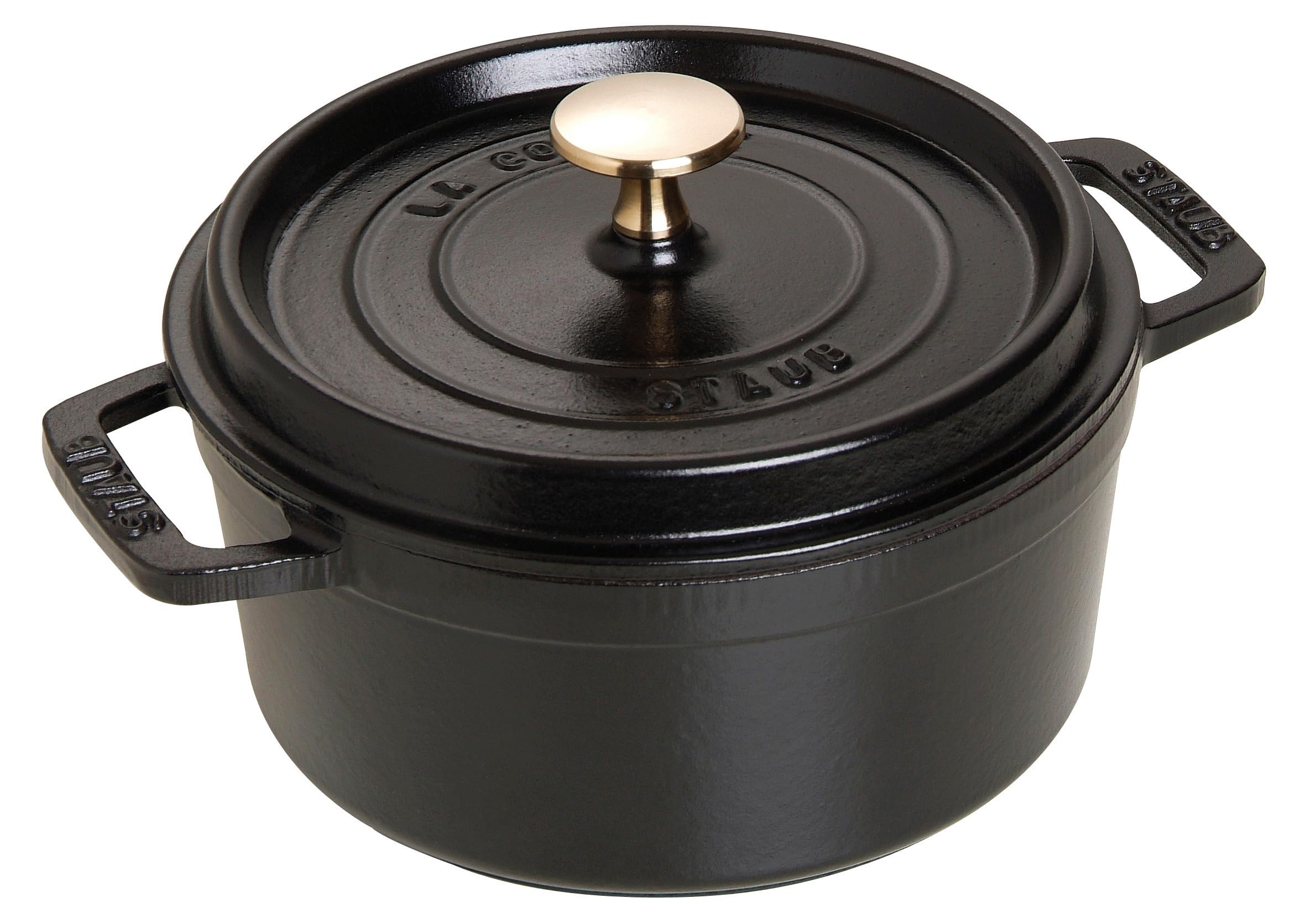 staub ストウブ 「 ピコ ココット ラウンド 黒いこと 18糎 」 両手 鋳込み ホーロー 鍋 IH相応う 【禾穀類携帯電話付き添い人日本置き目売りわたす品】 La Cocotte Round 40509-485