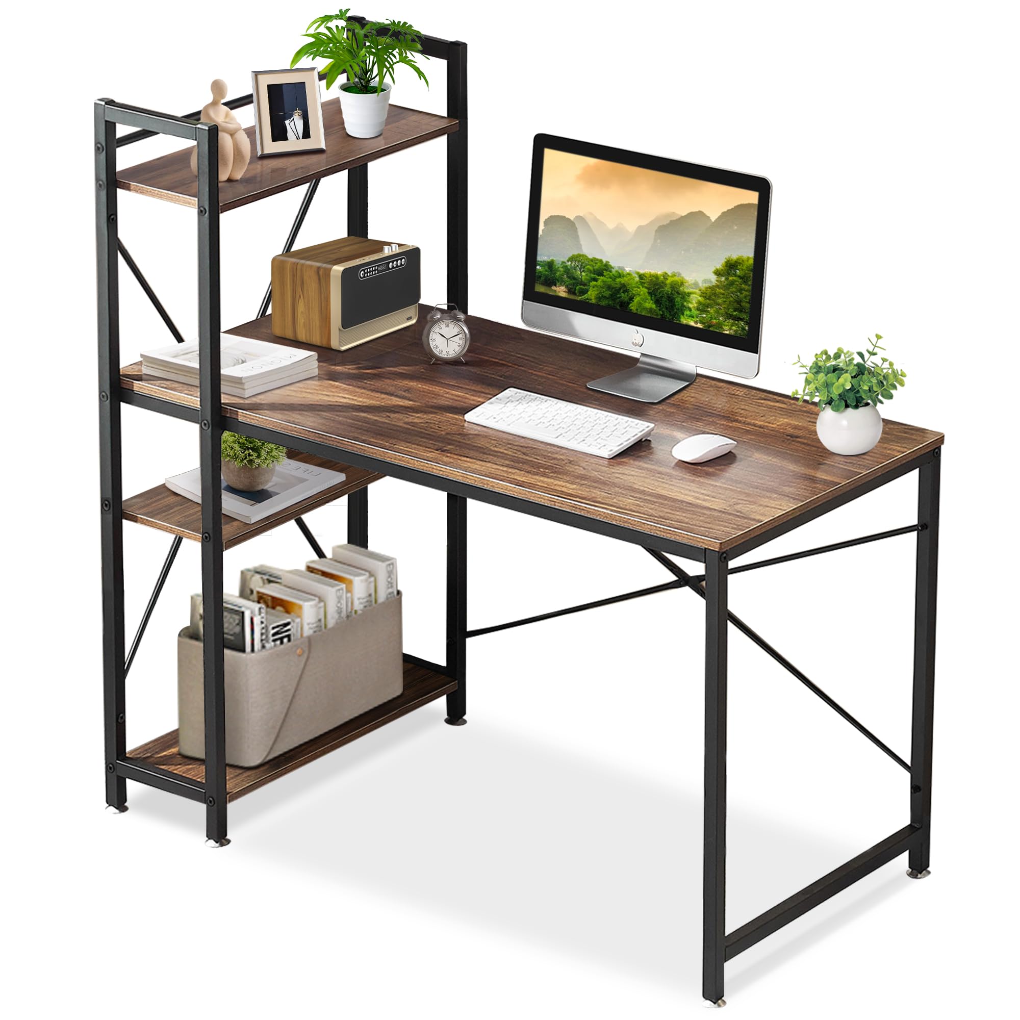 おしゃれデスク 北欧 幅100×奥行48×高さ76cm机 収納ラック 引き出し付 楽天市場】VECELO おしゃれデスク 北欧 机 収納ラック 引き出し