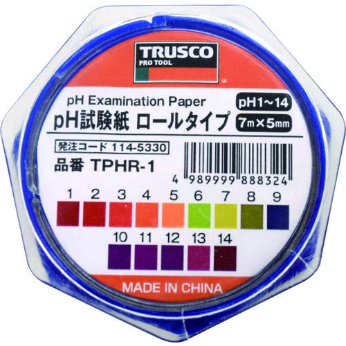 トラスコ中山(TRUSCO) pH試験紙 ロールタイプ Ph1?14 TPHR1 7mm&times;5M x 10袋 x 【ケース販売】｜松陰屋 店 8,265円