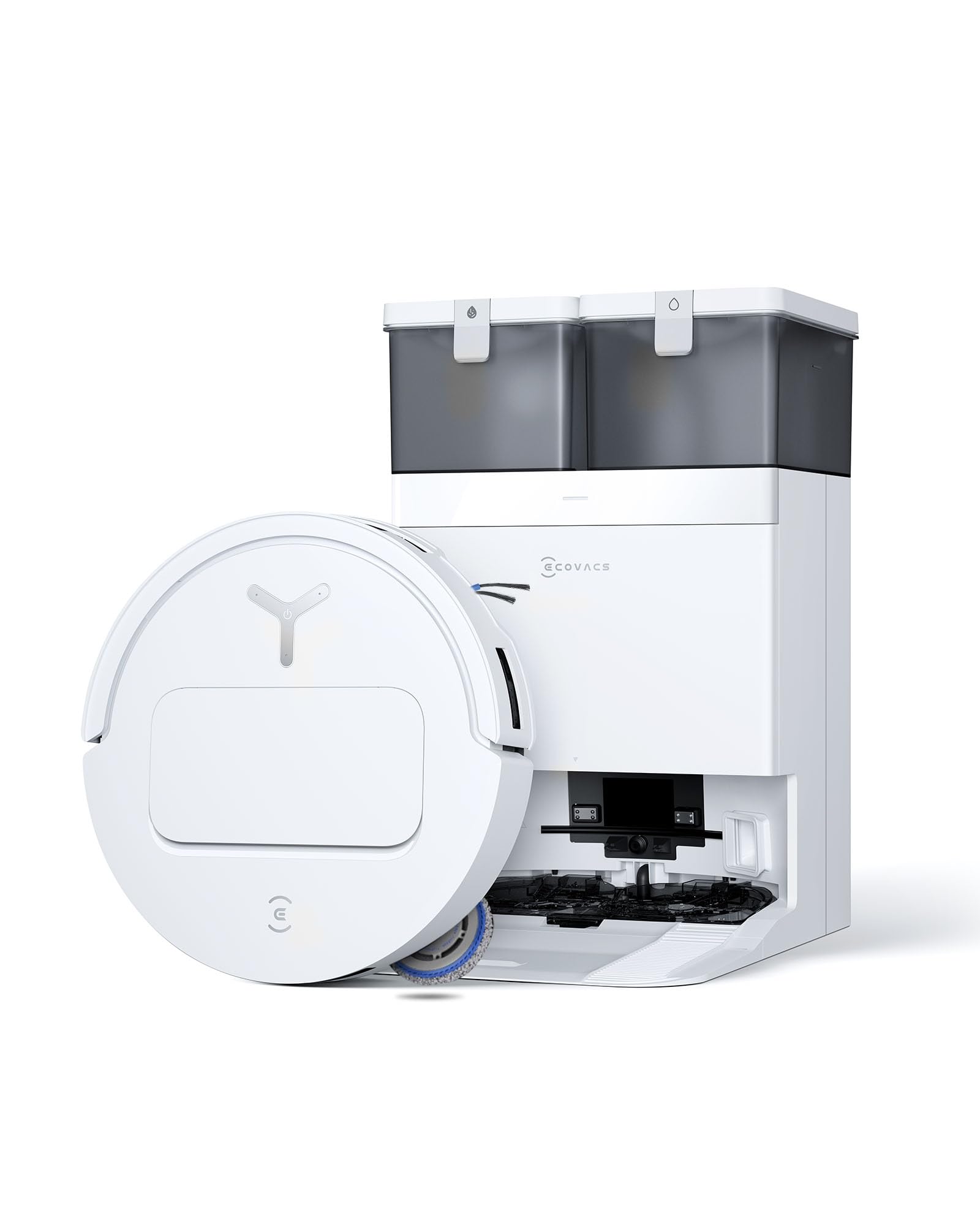 ECOVACS (エコバックス) DEEBOT T50S OMNI 2026 吸引力25,000Pa 全自動 ロボット掃除機 水拭き両用 自動ゴミ収集 エッジ清掃 電動デュアルモップ AI障害物回避 毛絡み防止ブラシ2.0 自動給水 モップ温水洗浄 温風乾|松陰屋 店