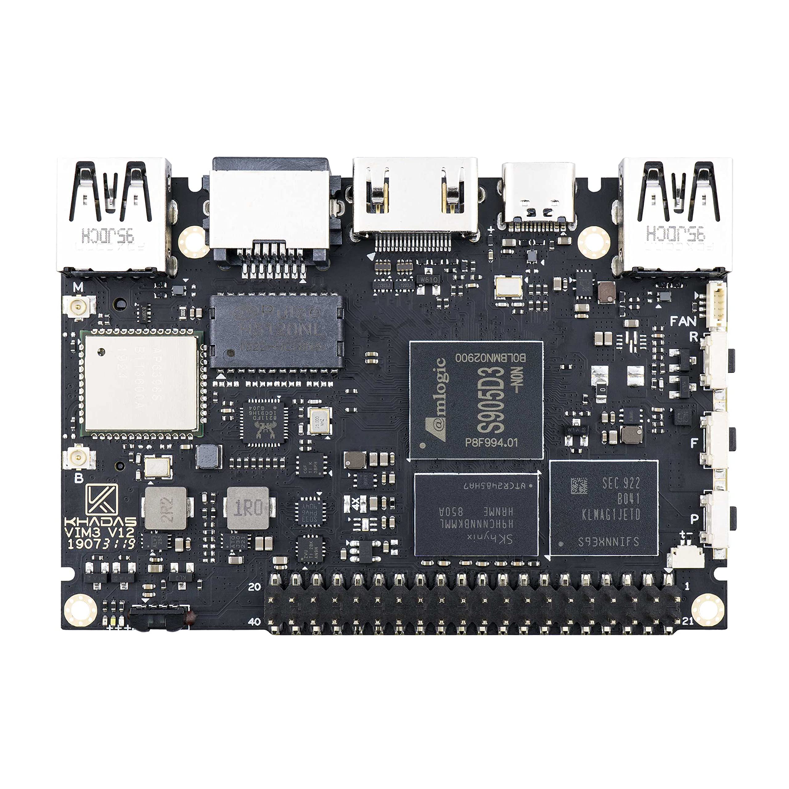 Khadas VIM3Lセット SBC シングルボードコンピュータ HTPC Kit ホームシアターPC Amlogic S905D3 12nmプロセス低熱と高効率のために 2GB 1608MHz LPDDR 4RAM Android9.0 マザーボード |松陰屋 店