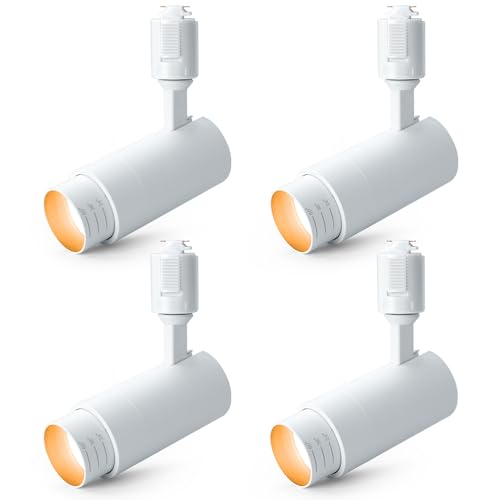 SPAHER ダクトレール用スポットライト LED 照明 ビーム角調節タイプ ライティングレール 100W相当 角度調節可能 植物育成ライト LED一体型 取付け簡単 電球不要 照明器具 明るい おしゃれ 玄関 リビング キッチン インテリア 10W ホワ