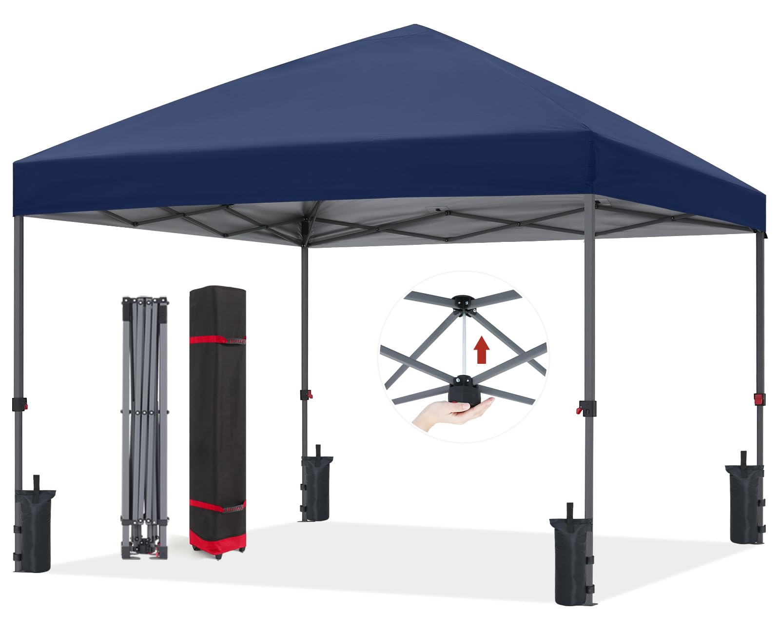ABCCANOPY タープテント 2.5mx2.5m 3mx3m 大型 ワンタッチテント タープテント ワンタッチ 3段階調節 シルバーコーティング UVカット 遮光 耐水加工 スチールフレーム 風に強い 組立て簡単 持ち運び便利 5-8人用 専用収納キャ|松陰屋 店