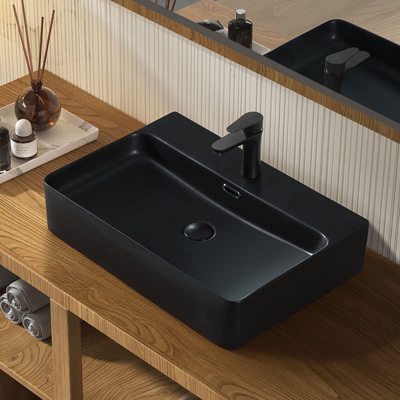 LUYI ブラック 洗面ボウルセット 洗面台 手洗いボウル 605x420x130mm 17,327円