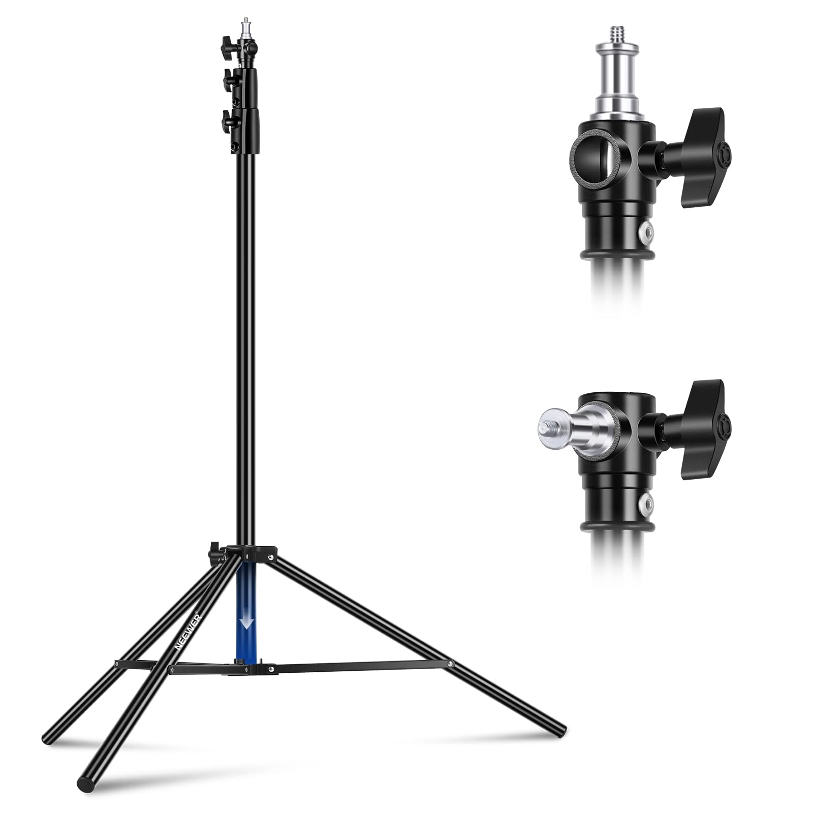NEEWER 9.2ft/2.8m エアクッションライトスタンド 頑丈な金属製写真三脚スタンド 1/4\
