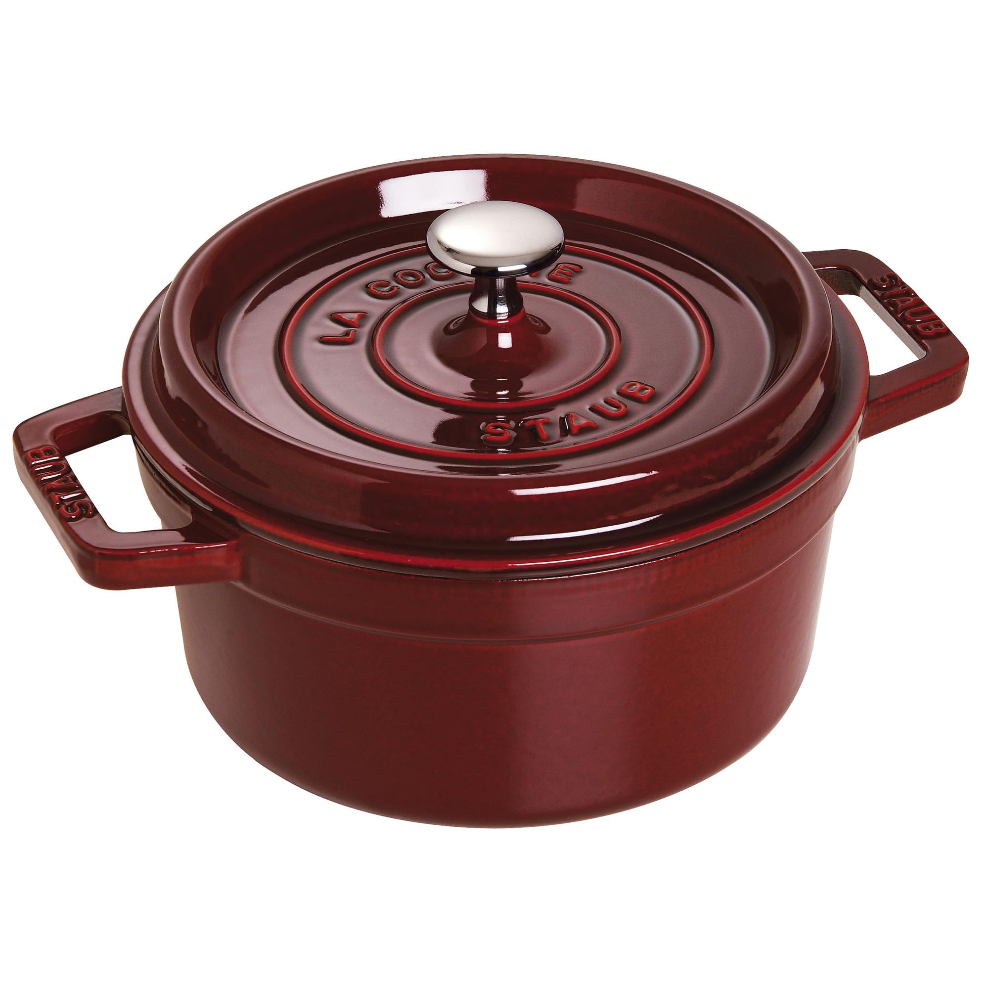 staub ストウブ 「 ピコ ココット ラウンド グレナディンレッド 22cm 」 両手 ホーロー 鍋 IH対応 【日本正規販売品】 La Cocotte Round 40509-355