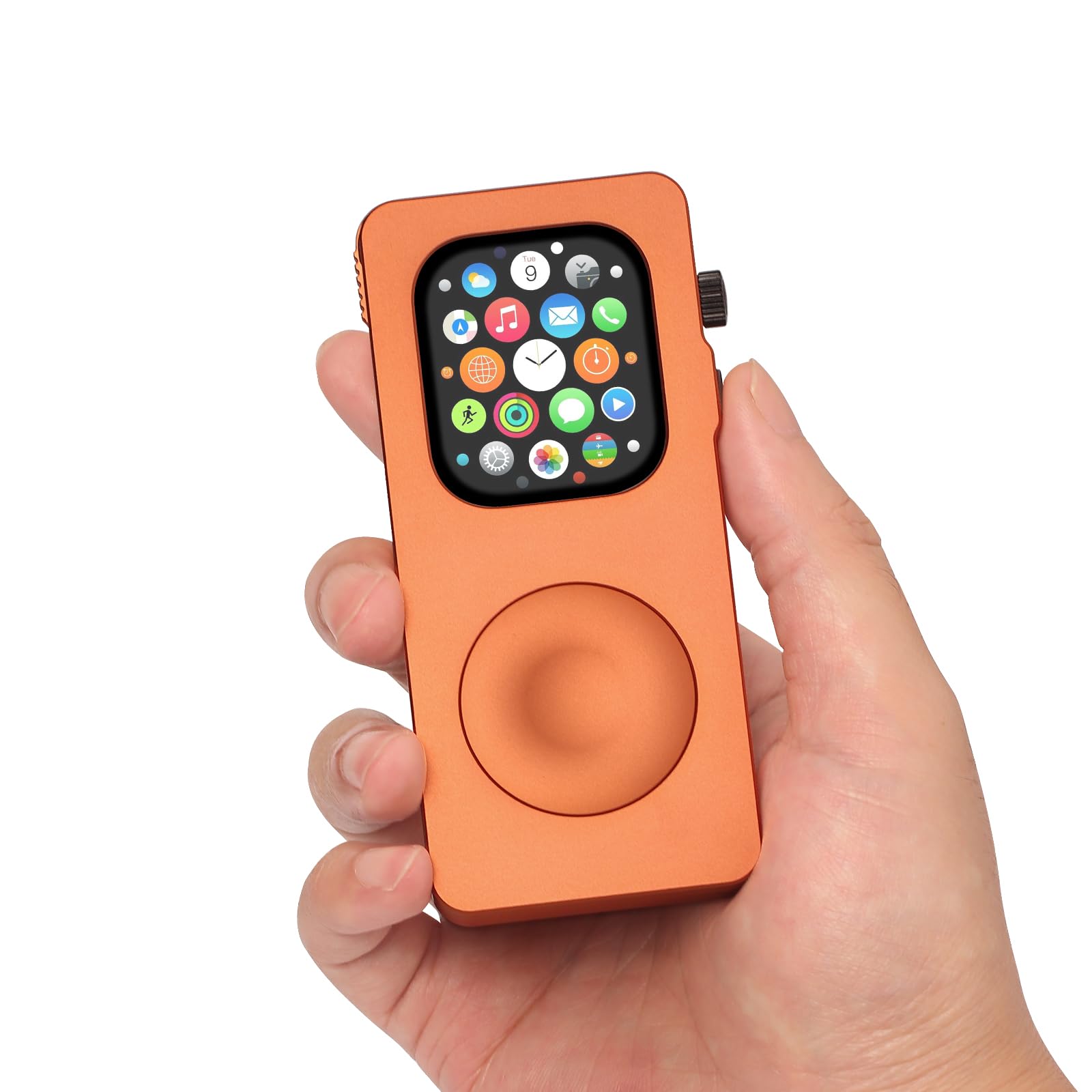 Apple Watch Series 6/5/4/SE/SE2/SE3 40mm 用アルミニウム合金ケース、 レトロiPodスタイルの金属保護カバー - Apple Watchをスマートフォンの代わりに変身させます (オレンジ, 40mm - Series|松陰屋 店