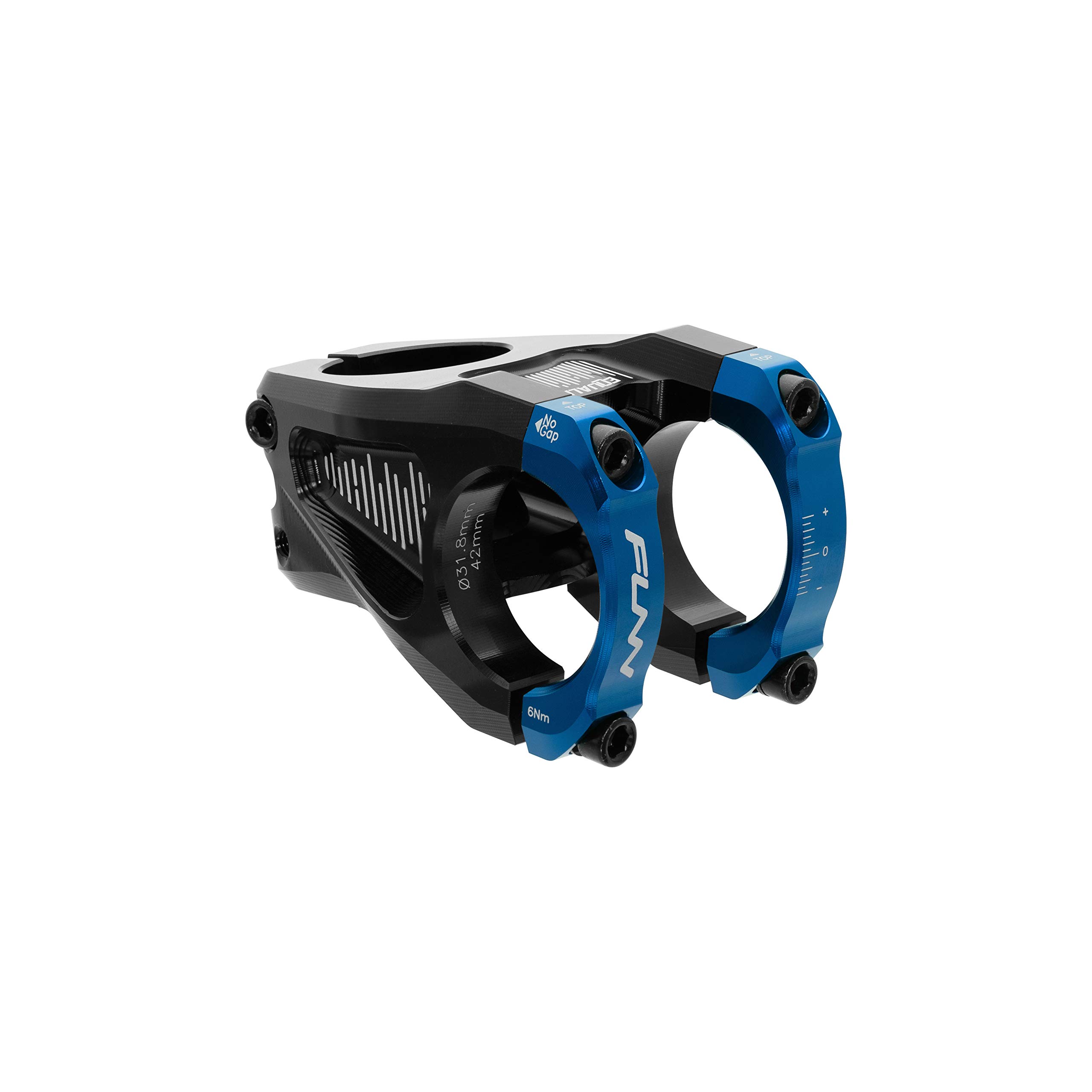 Funn イコライザ（Equalizer） MTB ステム 31.8 mm × 長さ 42mm ステム - クランプ直径：31.8mm - マウンテンバイク BMX 自転車 に適用 バイク ハンドル ステム (ブルー)