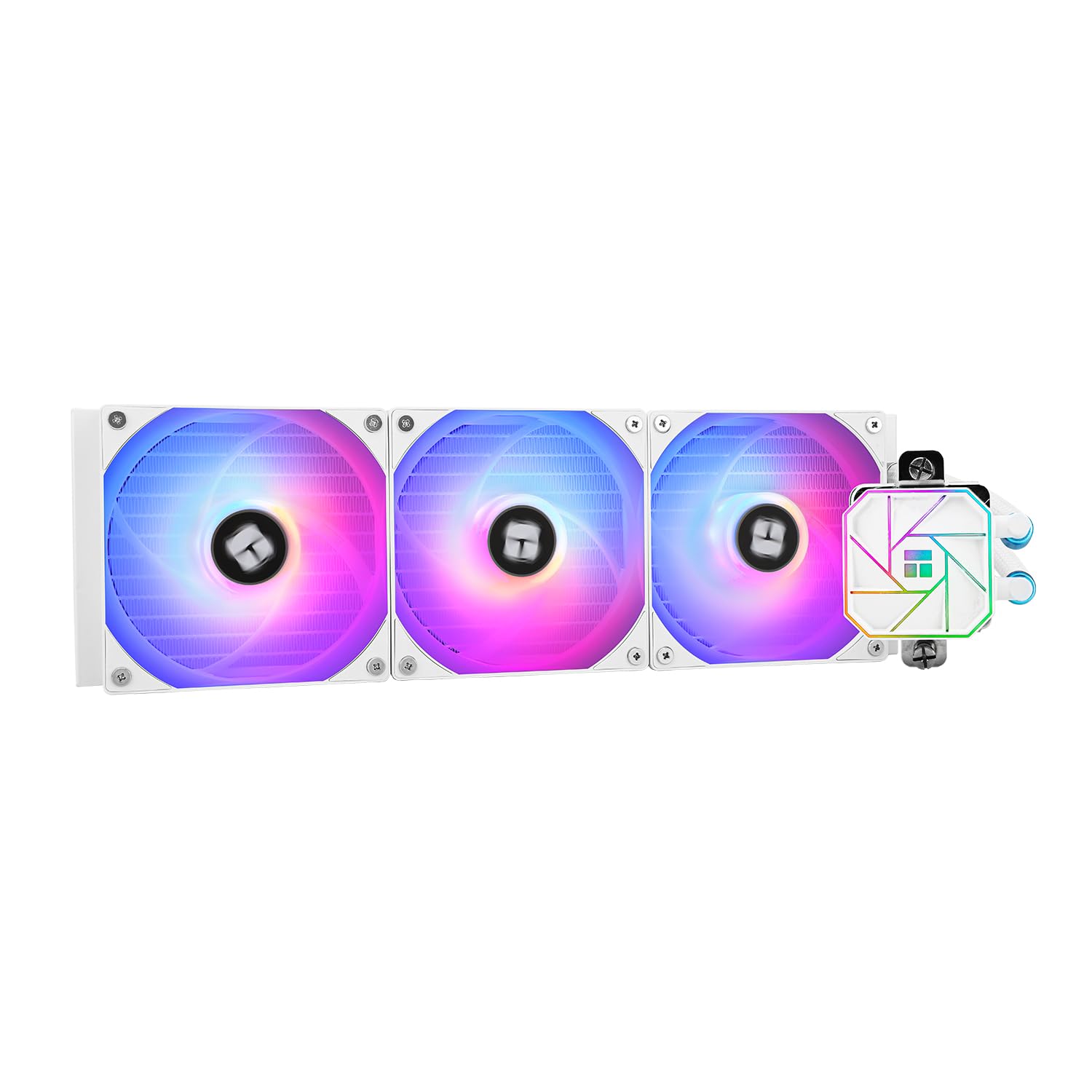 THERMALRIGHT AQUA ELITE 360 WHITE V3 リキッドCPUクーラー、AIOポンプヘッド最高回転数3300RPM、TL-C12B-S V2×3 PWMファン、AMD/AM4/AM5、Intel LGA1150/1151/1200