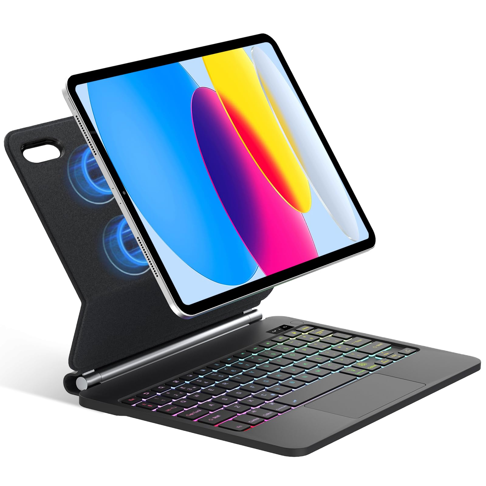 【2025年新登場】SENGBIRCH マジックキーボード ipad 10世代 軽量 超薄型 iPad A16 第11世代 ケース キーボード付き タッチパッド搭載 7色バックライト フローティングデザイン 磁気吸着 アイパッド ケース 10.9/11イン｜松陰屋 店
