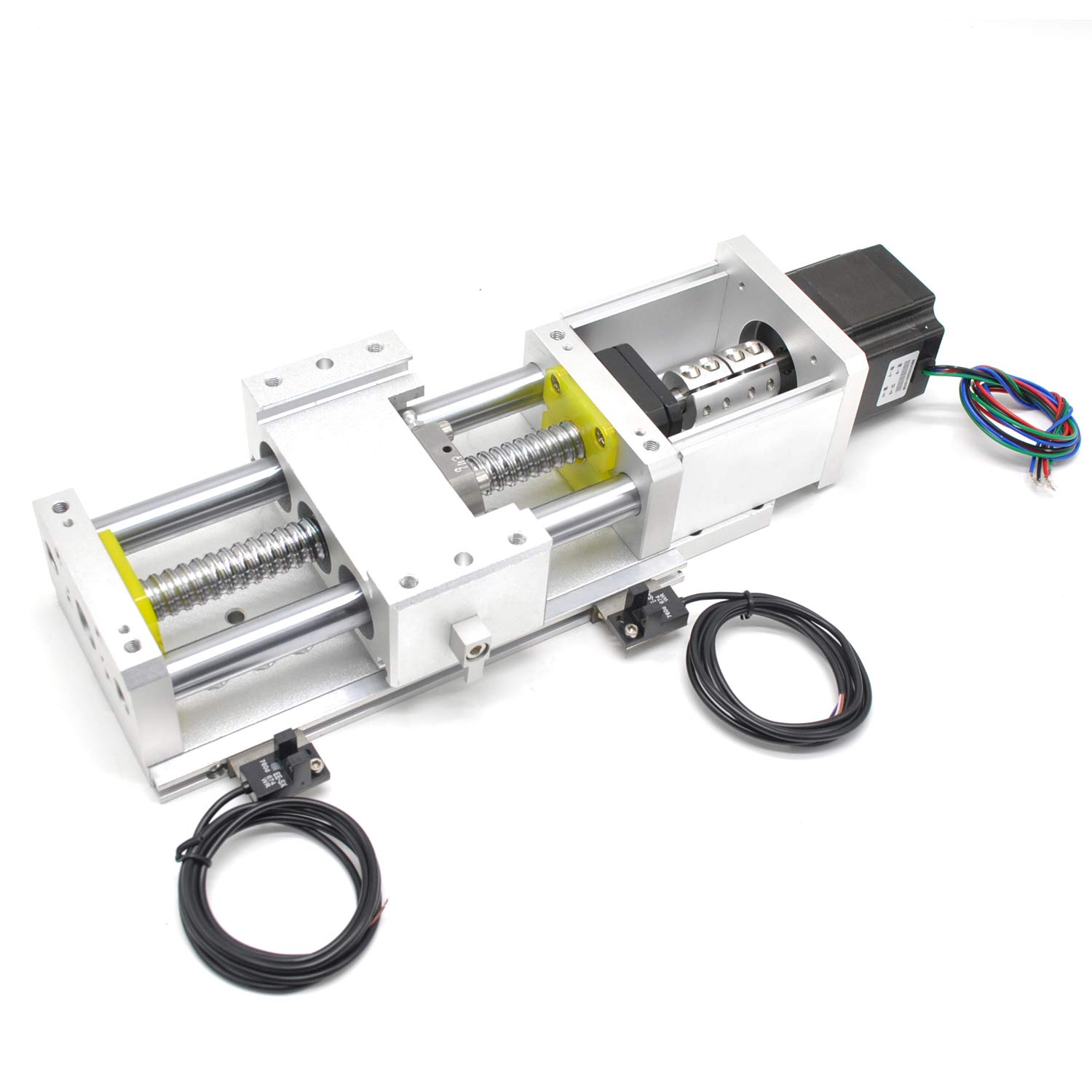 Heechoo リニアガイド アクチュエータ 200mm SFU1605 ボールねじ式 電動スライドテーブル Nema23ステッピングモーター/リミットセンサ付 耐荷重30kg CNC 3Dプリンター DIY 自動化用|松陰屋 店