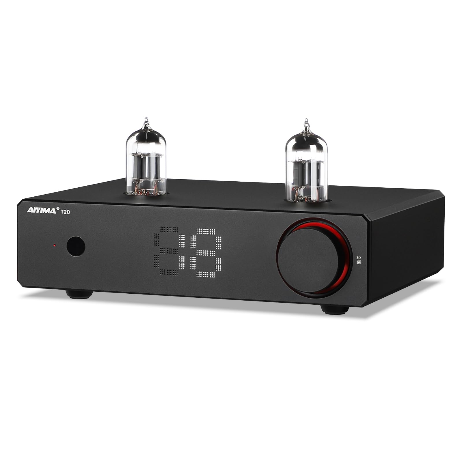 AIYIMA T20 フルバランスHi-Fi真空管プリアンプ TUBE ECC83プリアンプ LME49720（交換可能）＋OPA1612チップ XLR/RCA入出力 デジタルボリューム表示 12V TIGGER ワンタッチミュート/一時停止 ホームオーデ