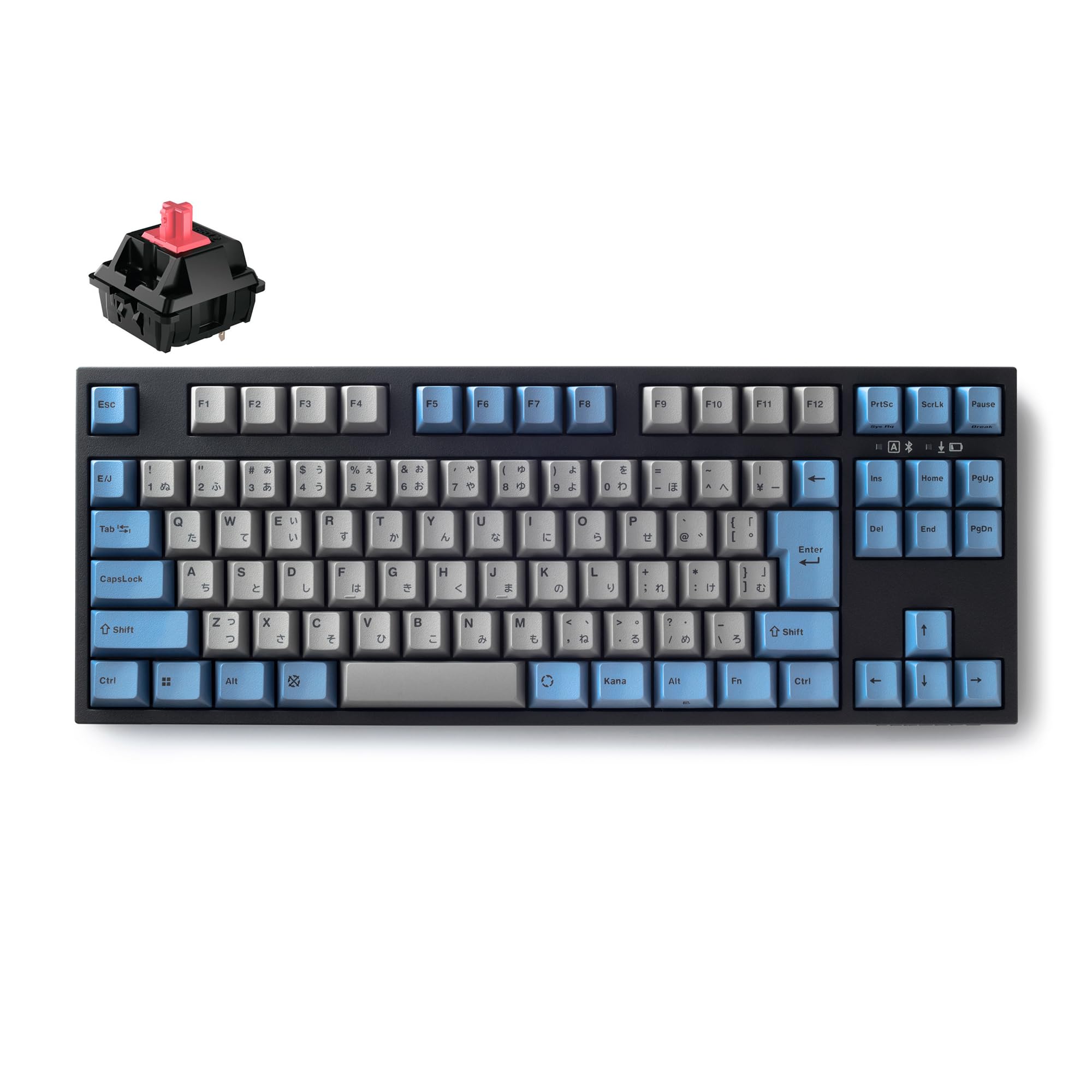 LEOPOLD レオポルド メカニカルキーボード FC750RBT GRAYBLUE Bluetooth接続 USB接続 日本語配列 かな有 テンキーレス 91キー スイッチホットスワップ Windows macOS 単4電池駆動 USB-C着脱式 Blu|松陰屋 店