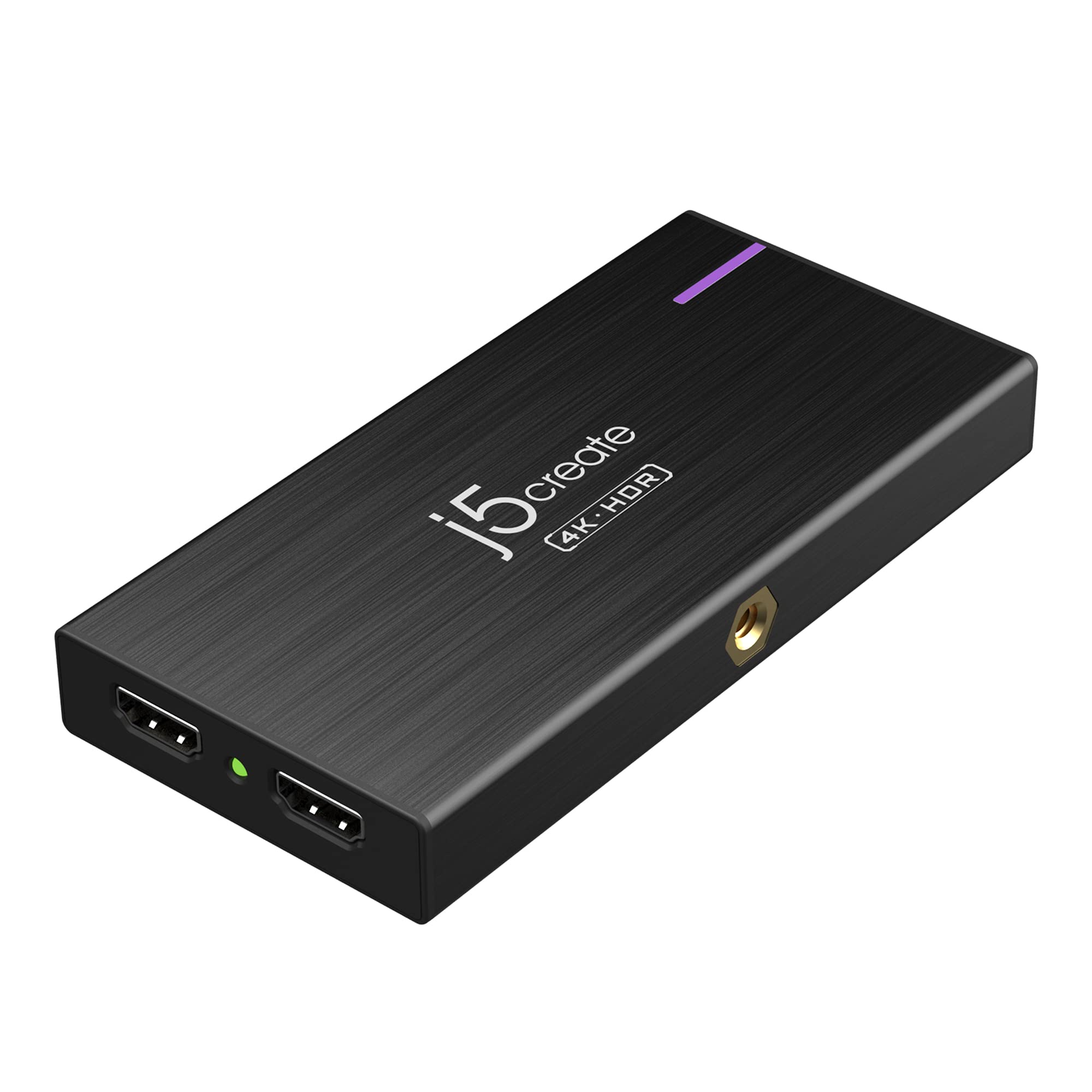 j5create 4k30fps 録画配信 HDMI キャプチャーボード パススルー 4K60Hz 無遅延 HDR対応 Power Delivery 60W対応 コールドシュー1/4ネジ穴 LED表示 アルミ筐体 Windows/Mac/Android対応|松陰屋 店