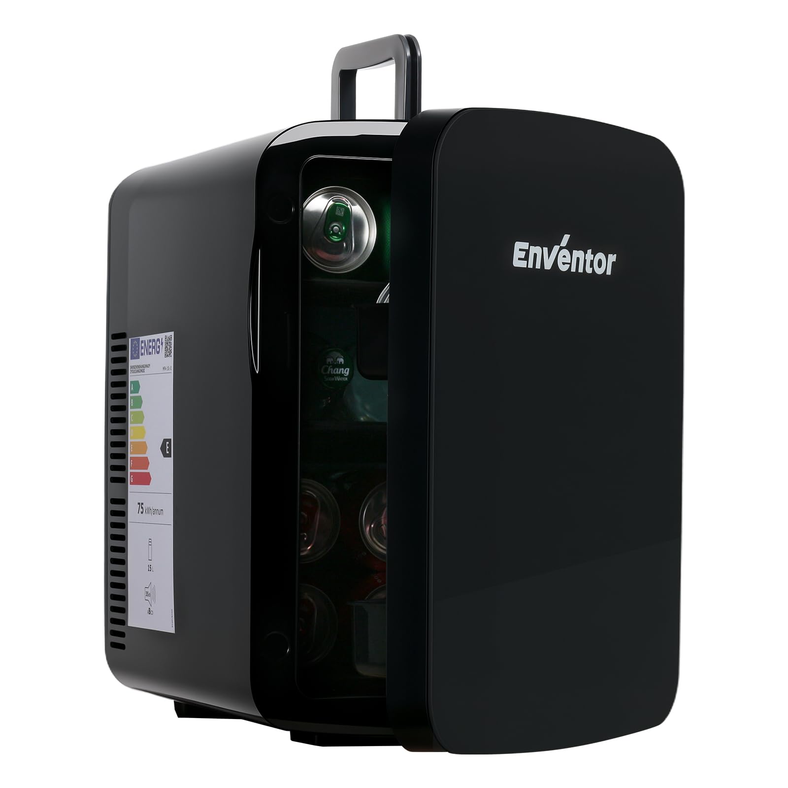 Enventor 冷温庫 15L 小型 保冷・保温用 冷蔵庫 ペルチェ素子電子冷却方式 極静音 PSE認証 ミニ冷蔵庫 車載 冷蔵 保温 一人暮らし 持ち運び便利 12V 車中泊 キャンプ アウトドア 職場 卓上 寝室 家庭用 省エネ AC/DC給電「20|松陰屋 店