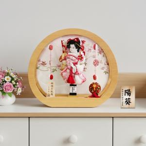 【クーポン発行中】羽子板 8号 杏 円形ケース 丸型 アクリル コンパクト 平安豊久 おしゃれ モダン ミニサイズ 人気 初正月 お祝い 伝統工芸 名前札 プレゼント