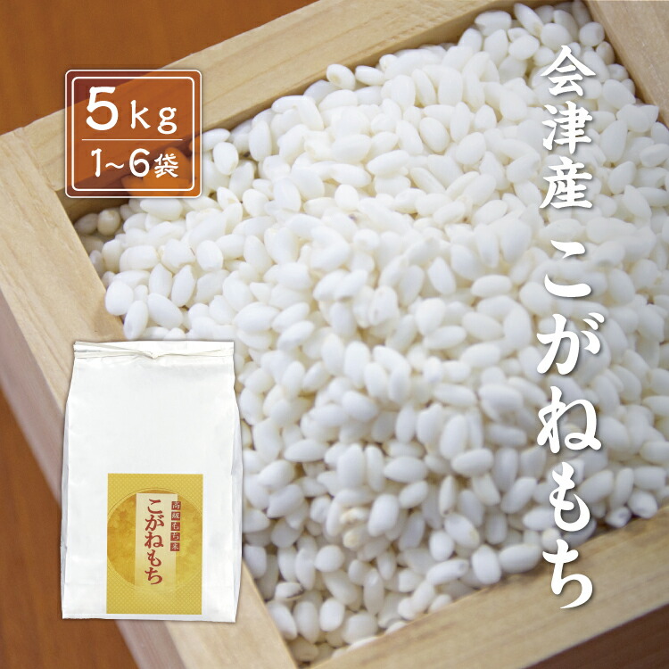 令和7年産 会津産 こがねもち 【白米】 5kg 10kg 15kg 20kg 25kg 30kg ※四国まで 送料無料 お米 精米 もち米 福島 あいづ松川｜会津のお米　あいづ松川